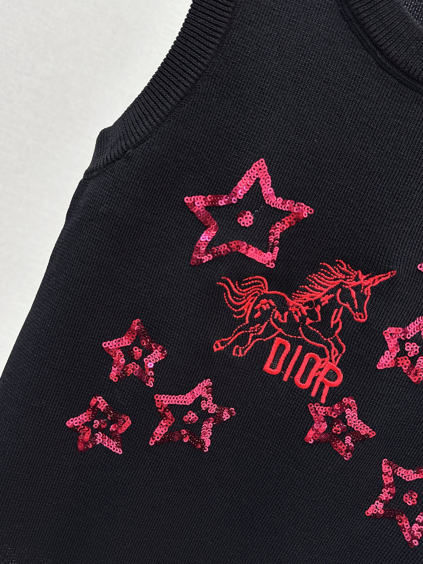 26SS NEW embroidery knitted vest