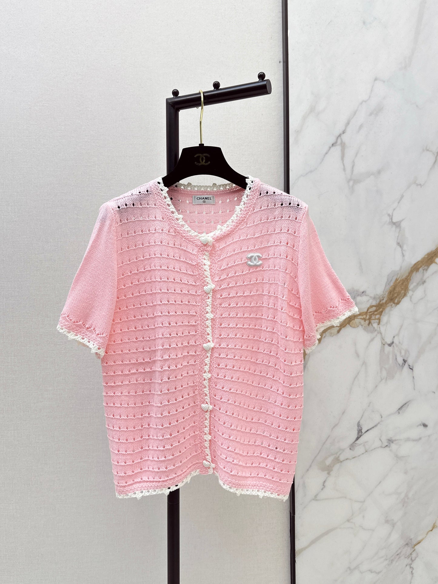 26SS NEW hollow short sleeve knitwear