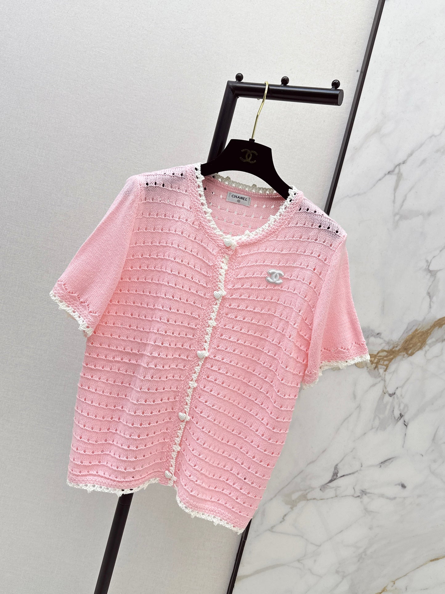 26SS NEW hollow short sleeve knitwear