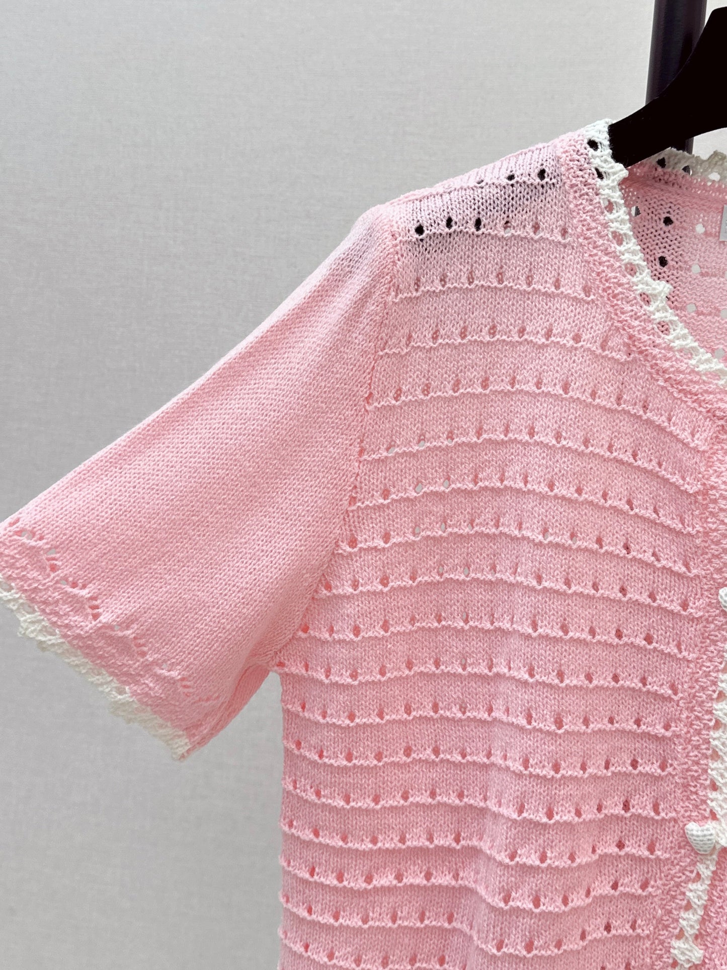 26SS NEW hollow short sleeve knitwear