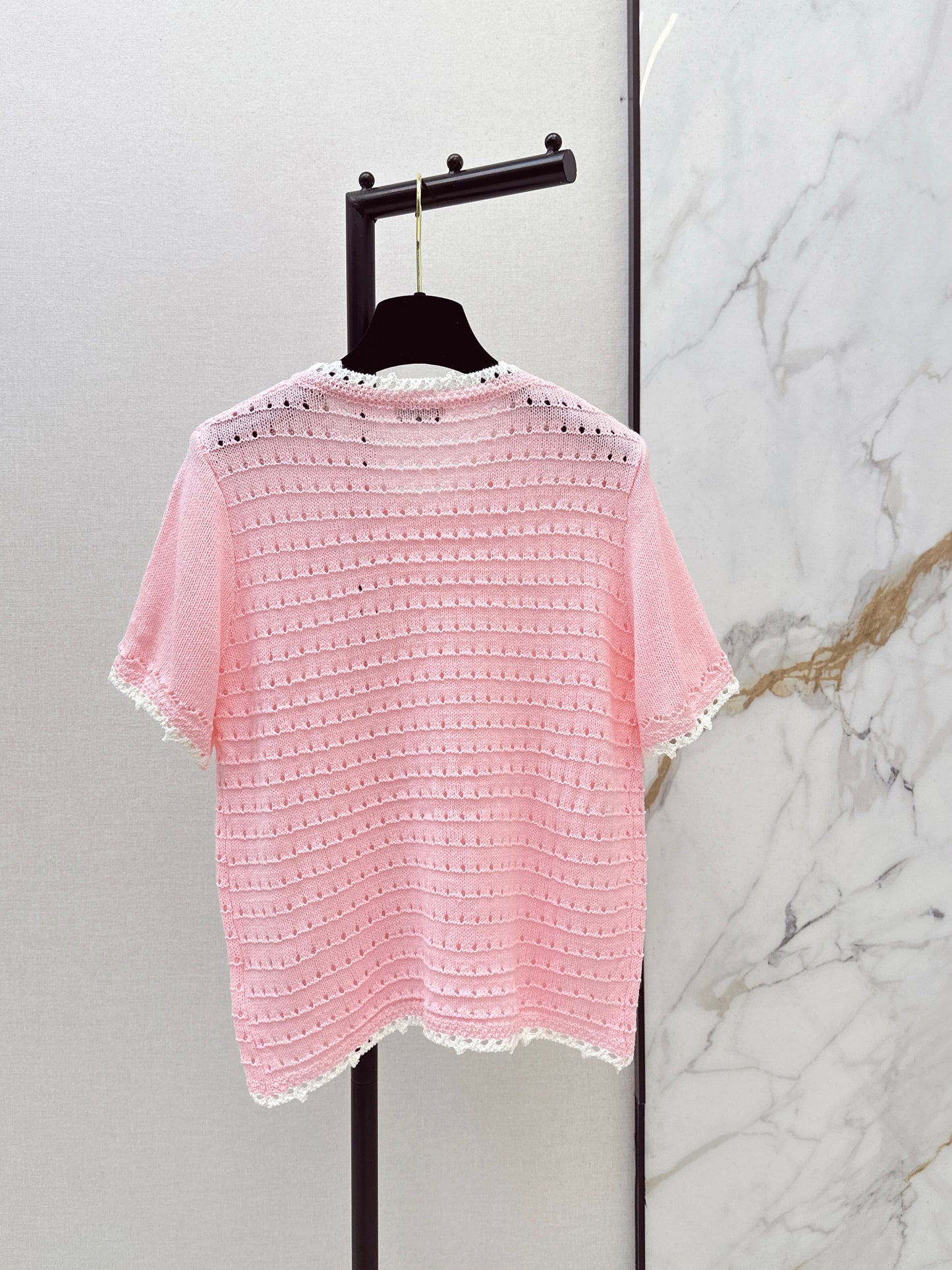 26SS NEW hollow short sleeve knitwear