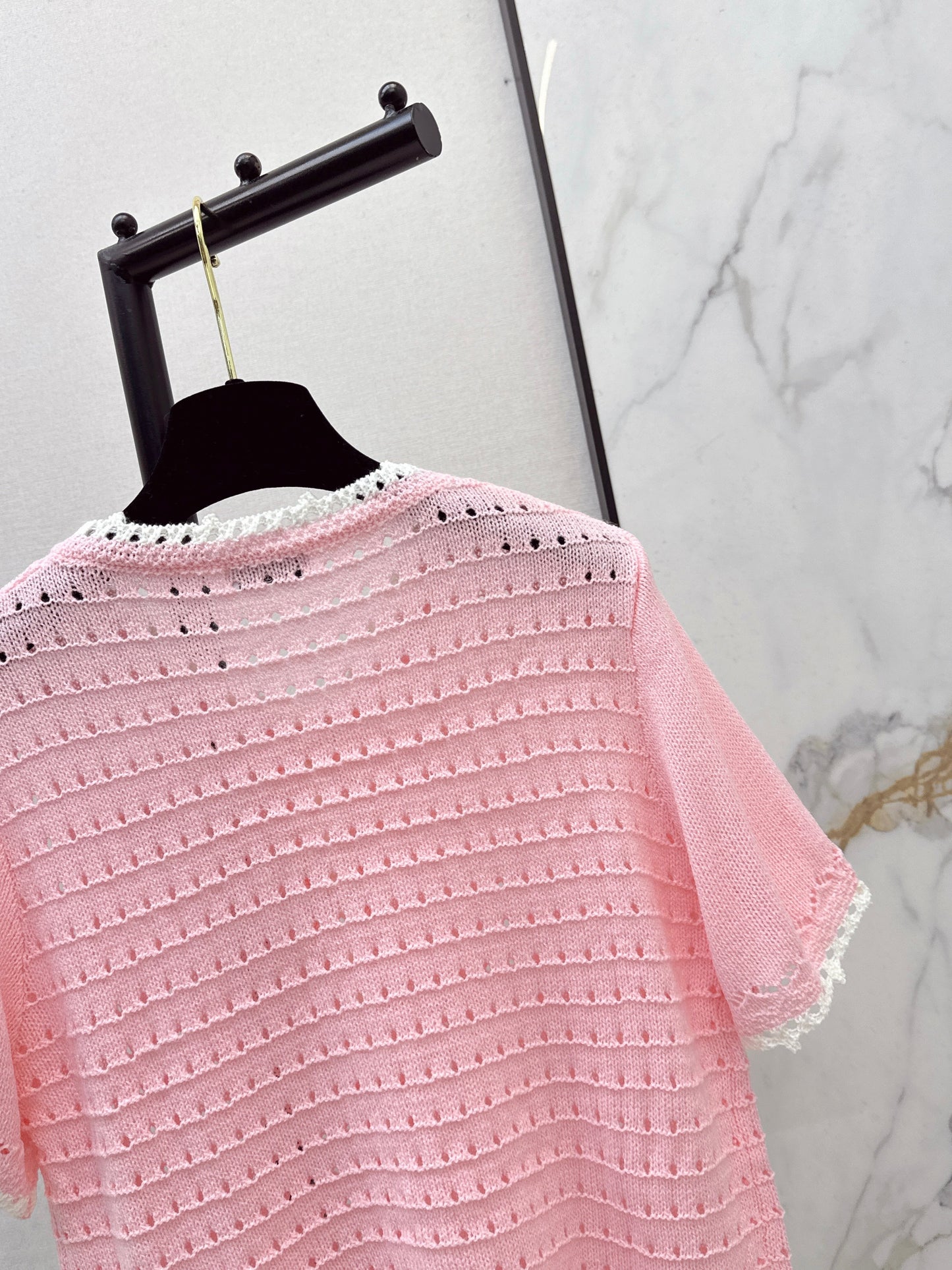 26SS NEW hollow short sleeve knitwear