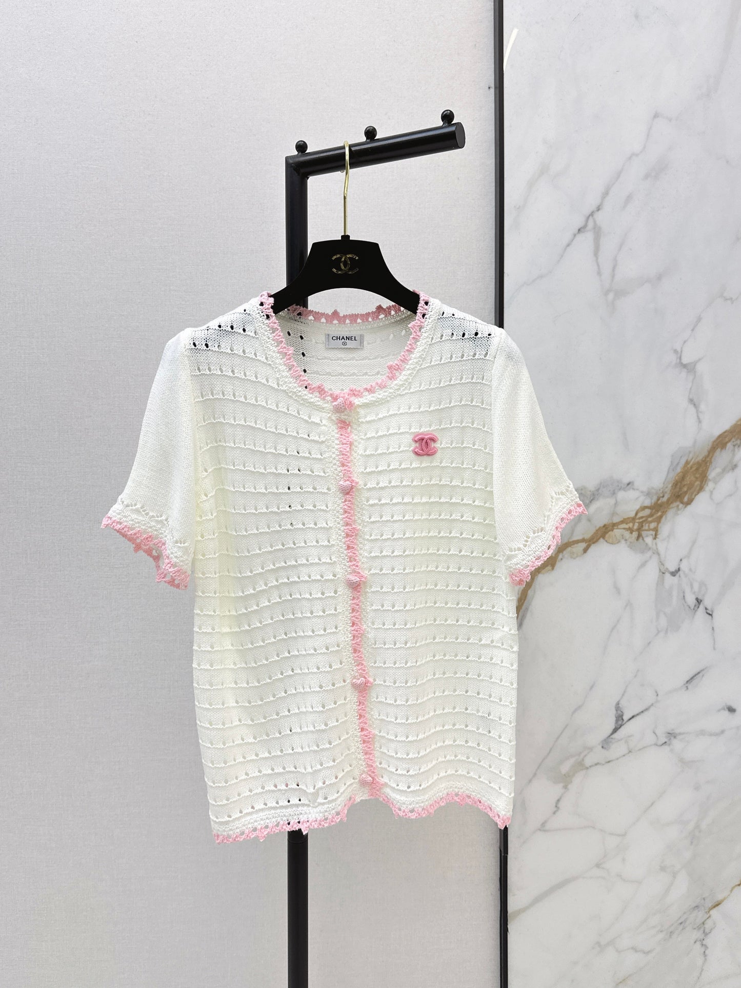 26SS NEW hollow short sleeve knitwear