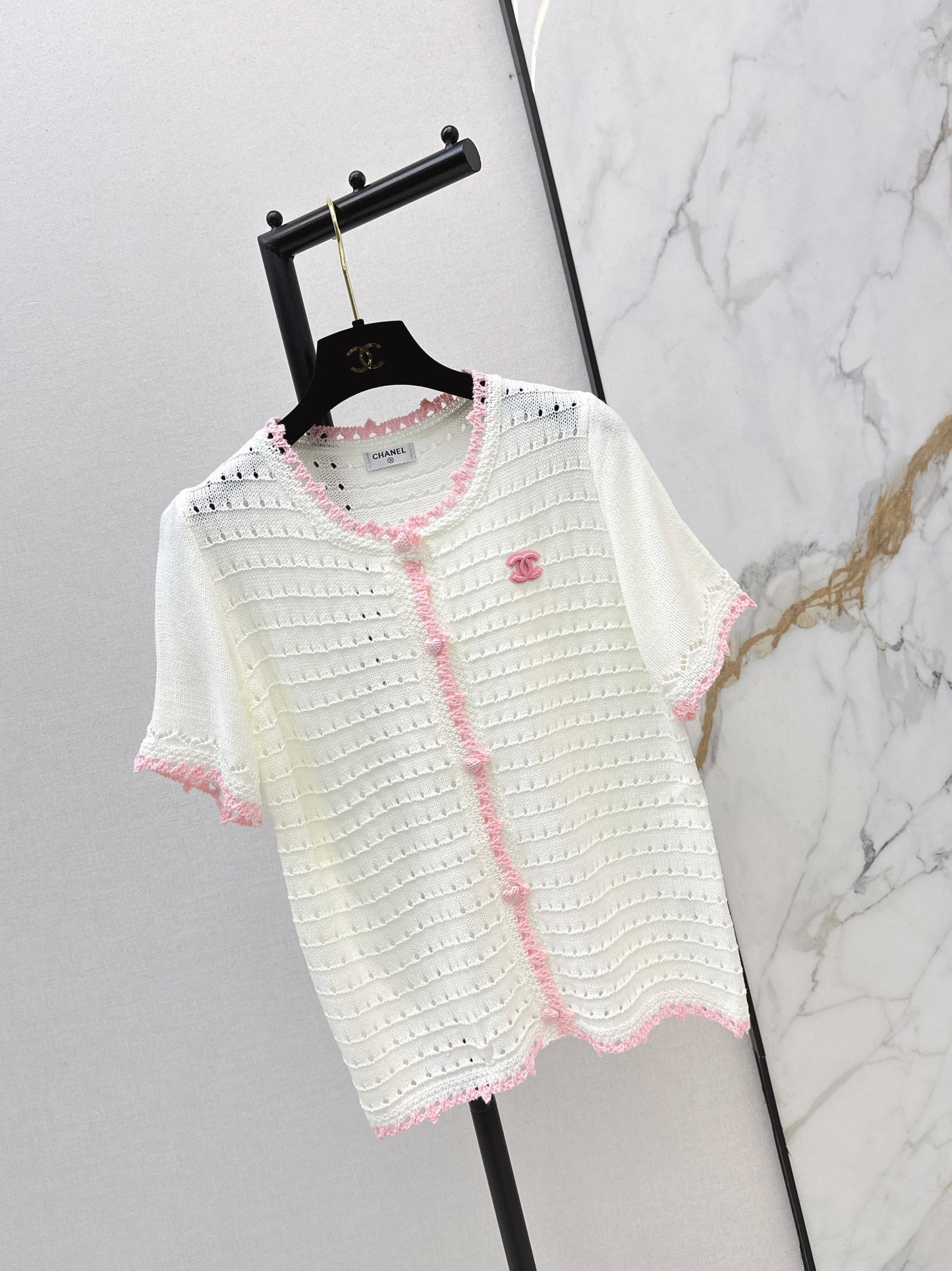 26SS NEW hollow short sleeve knitwear