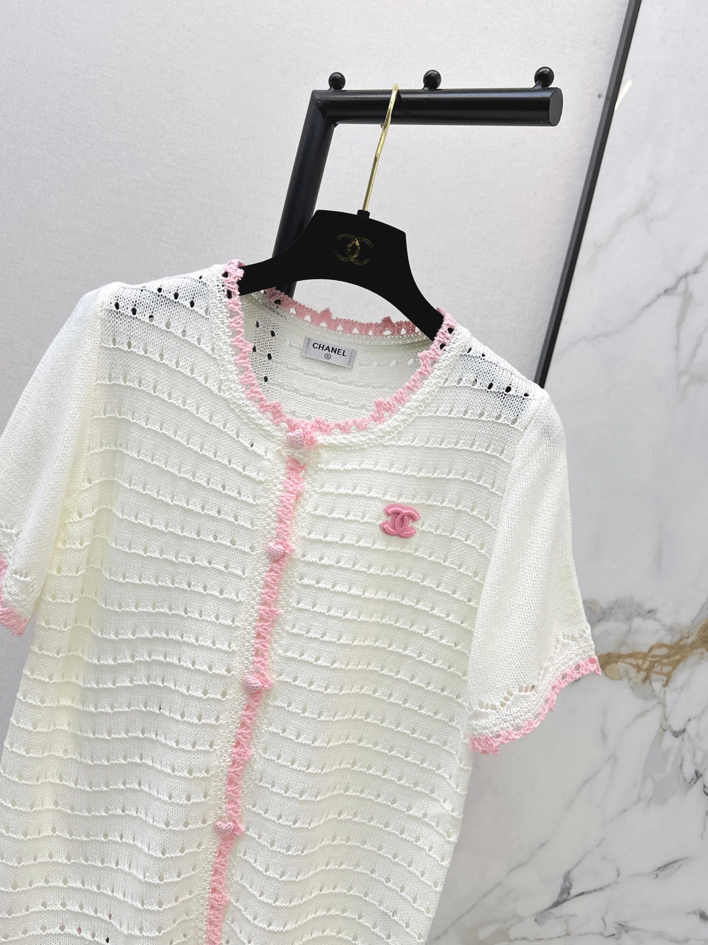 26SS NEW hollow short sleeve knitwear