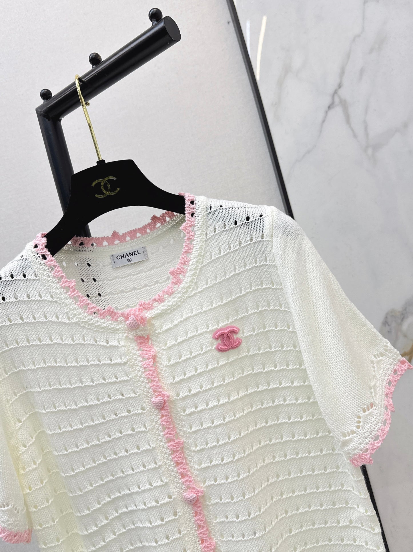 26SS NEW hollow short sleeve knitwear