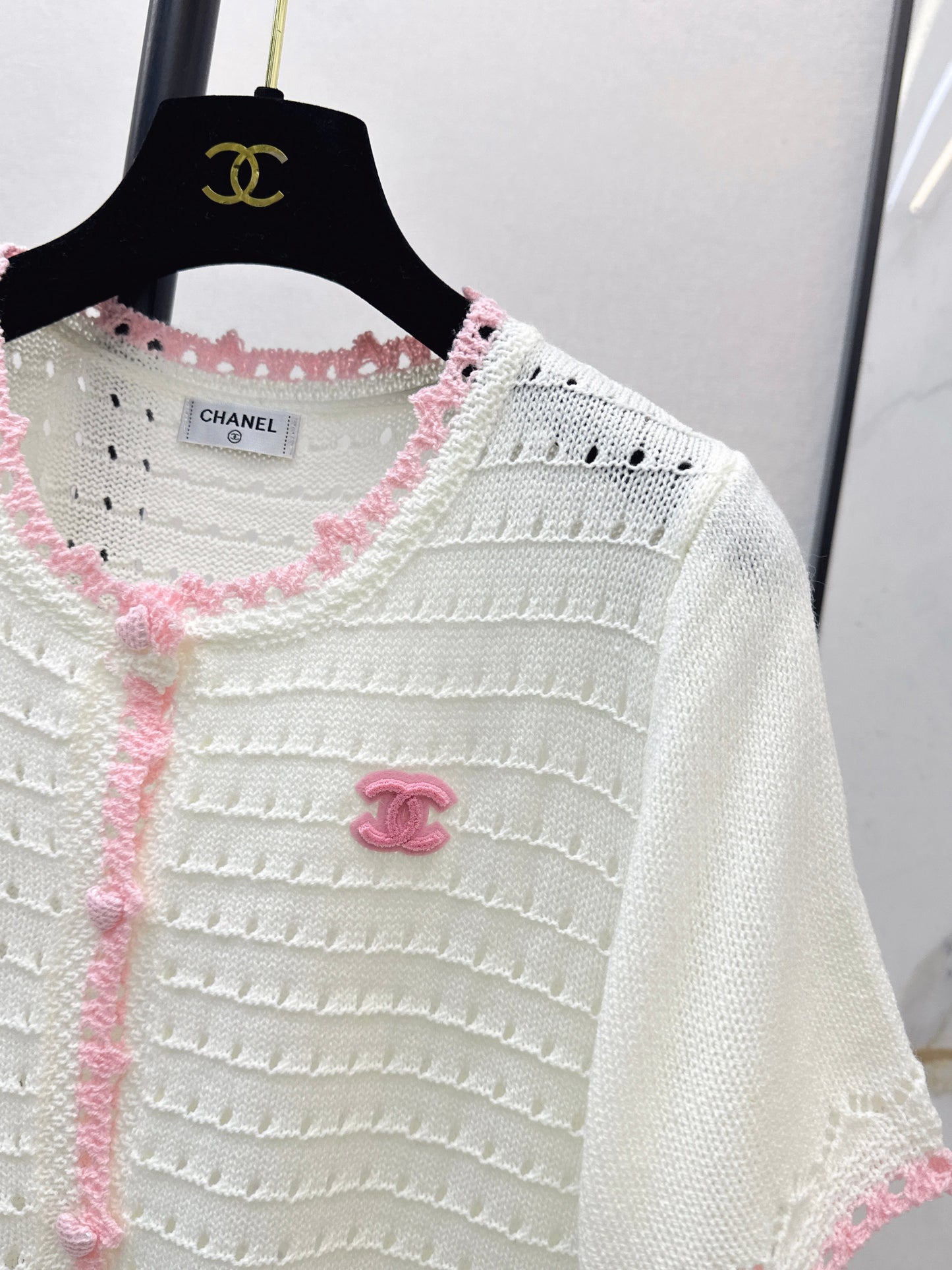 26SS NEW hollow short sleeve knitwear