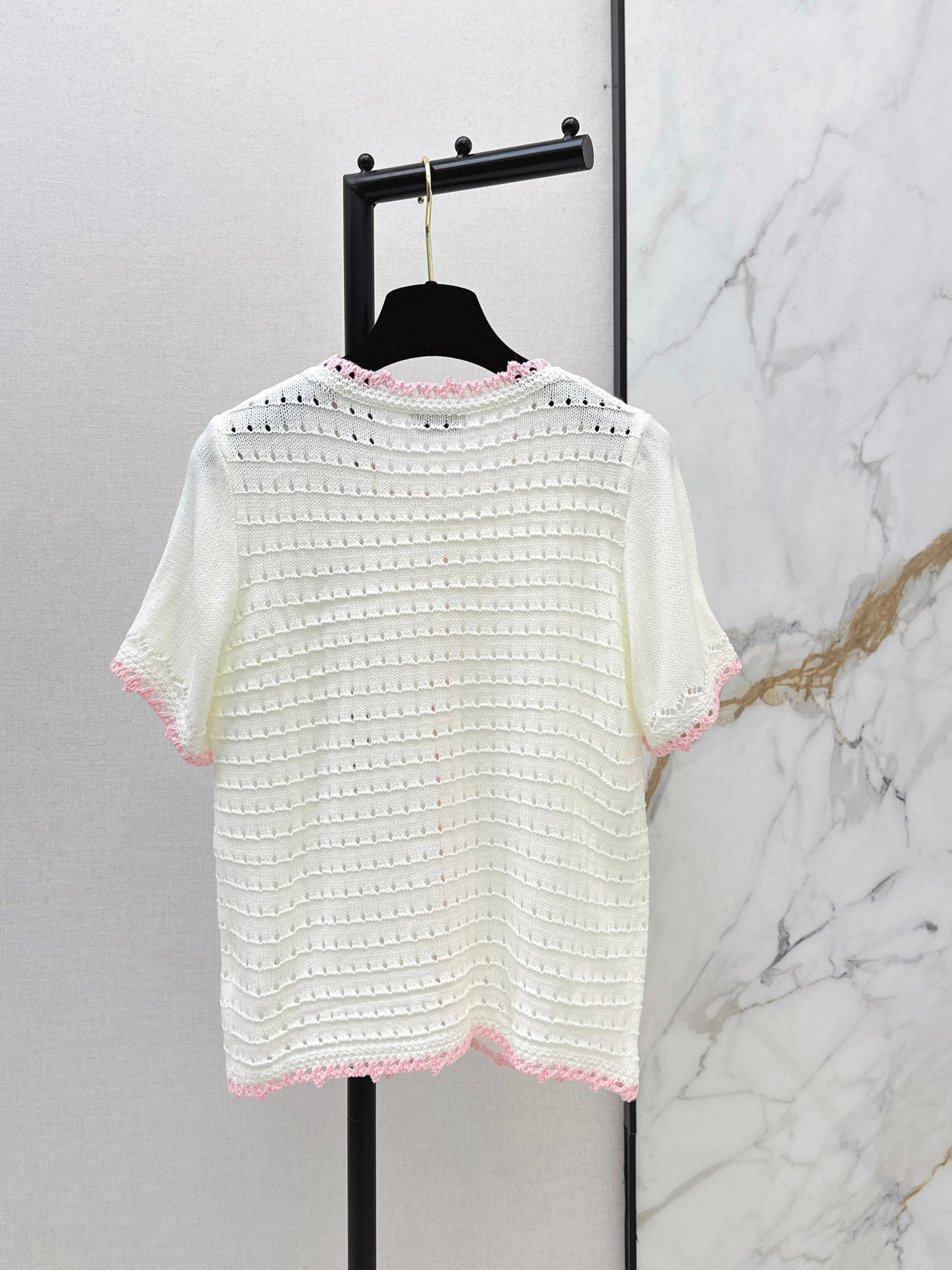 26SS NEW hollow short sleeve knitwear