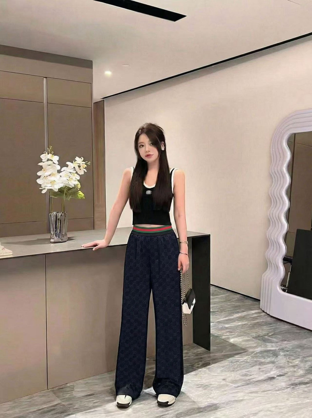 26SS NEW print wide-leg pants