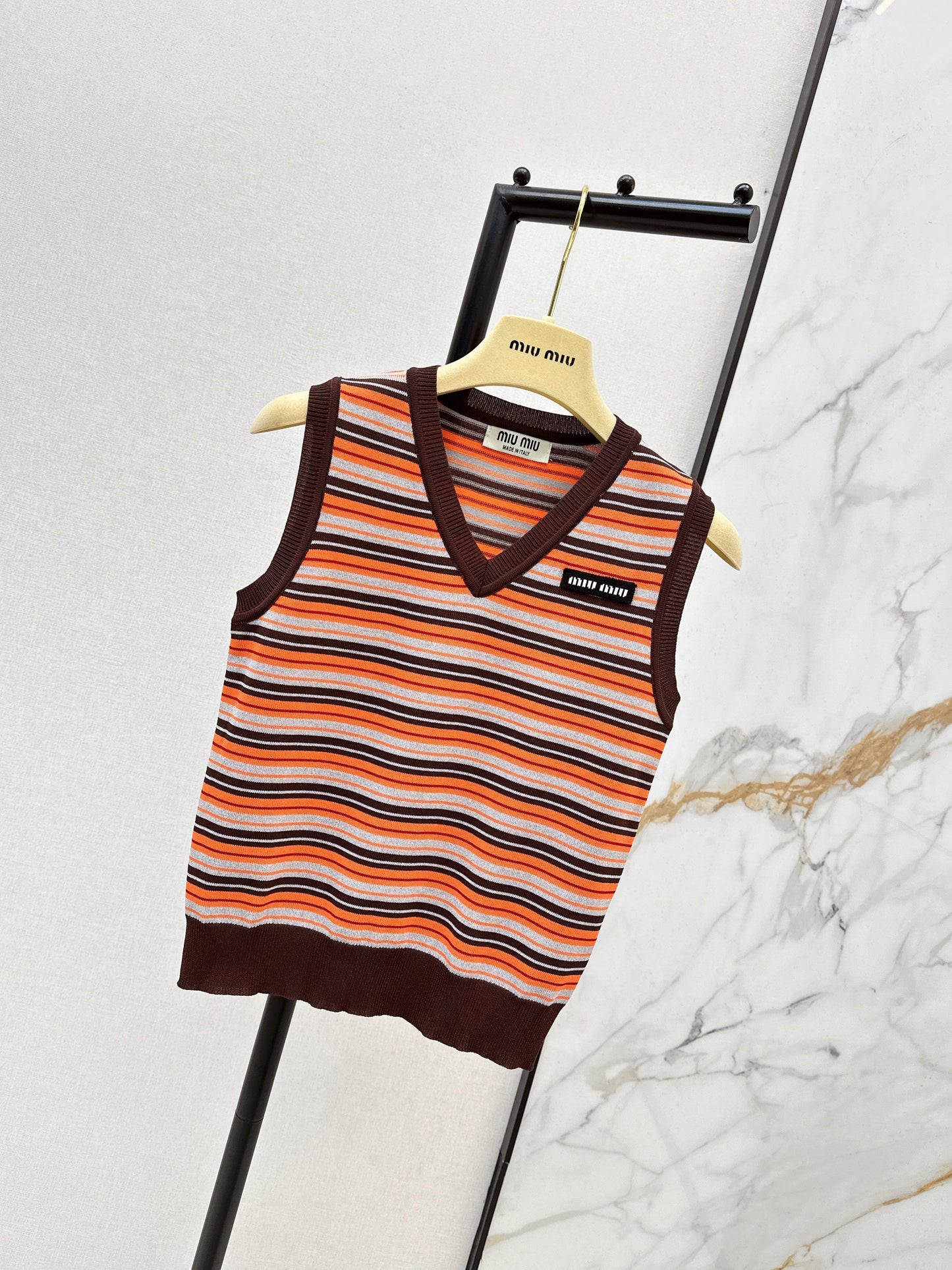 26SS NEW stripe knitted vest