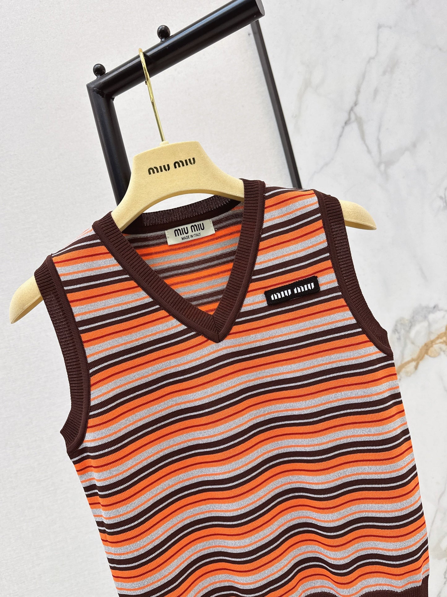 26SS NEW stripe knitted vest