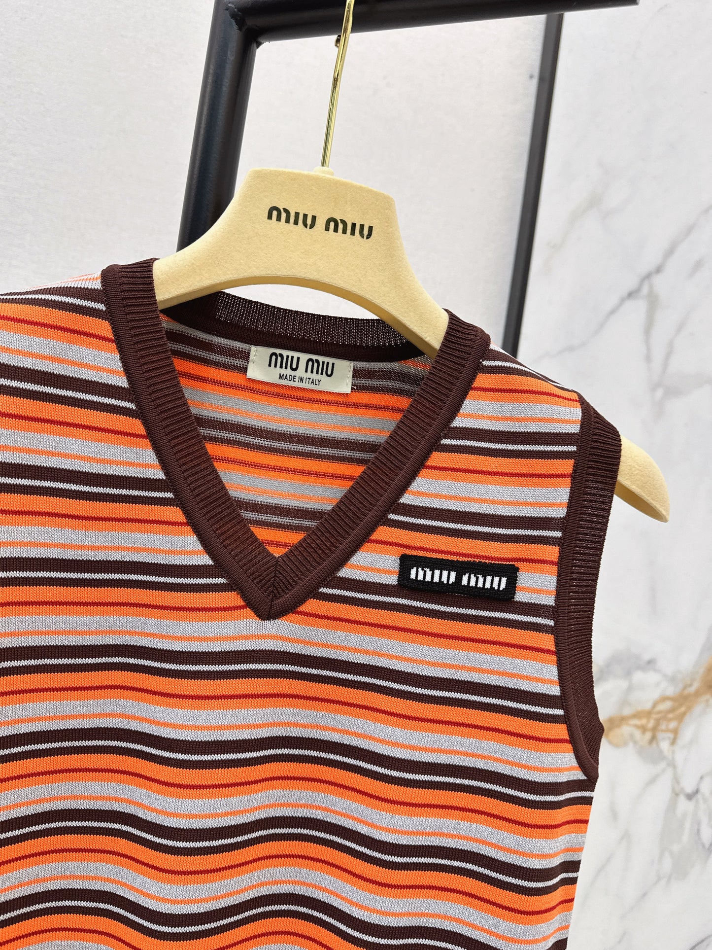 26SS NEW stripe knitted vest