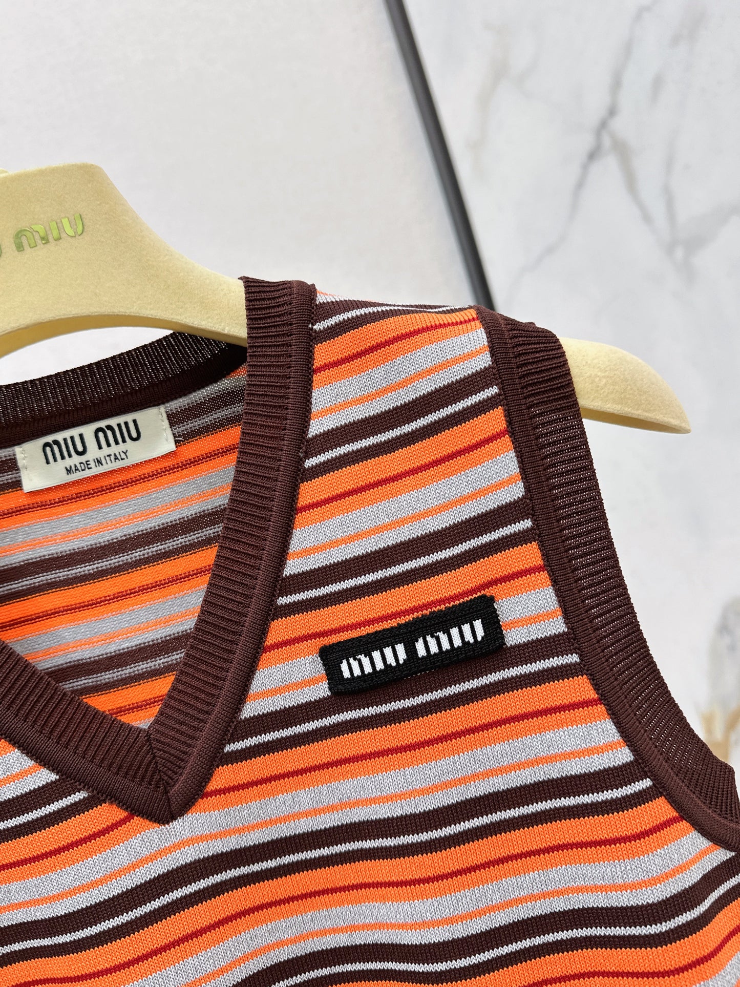 26SS NEW stripe knitted vest