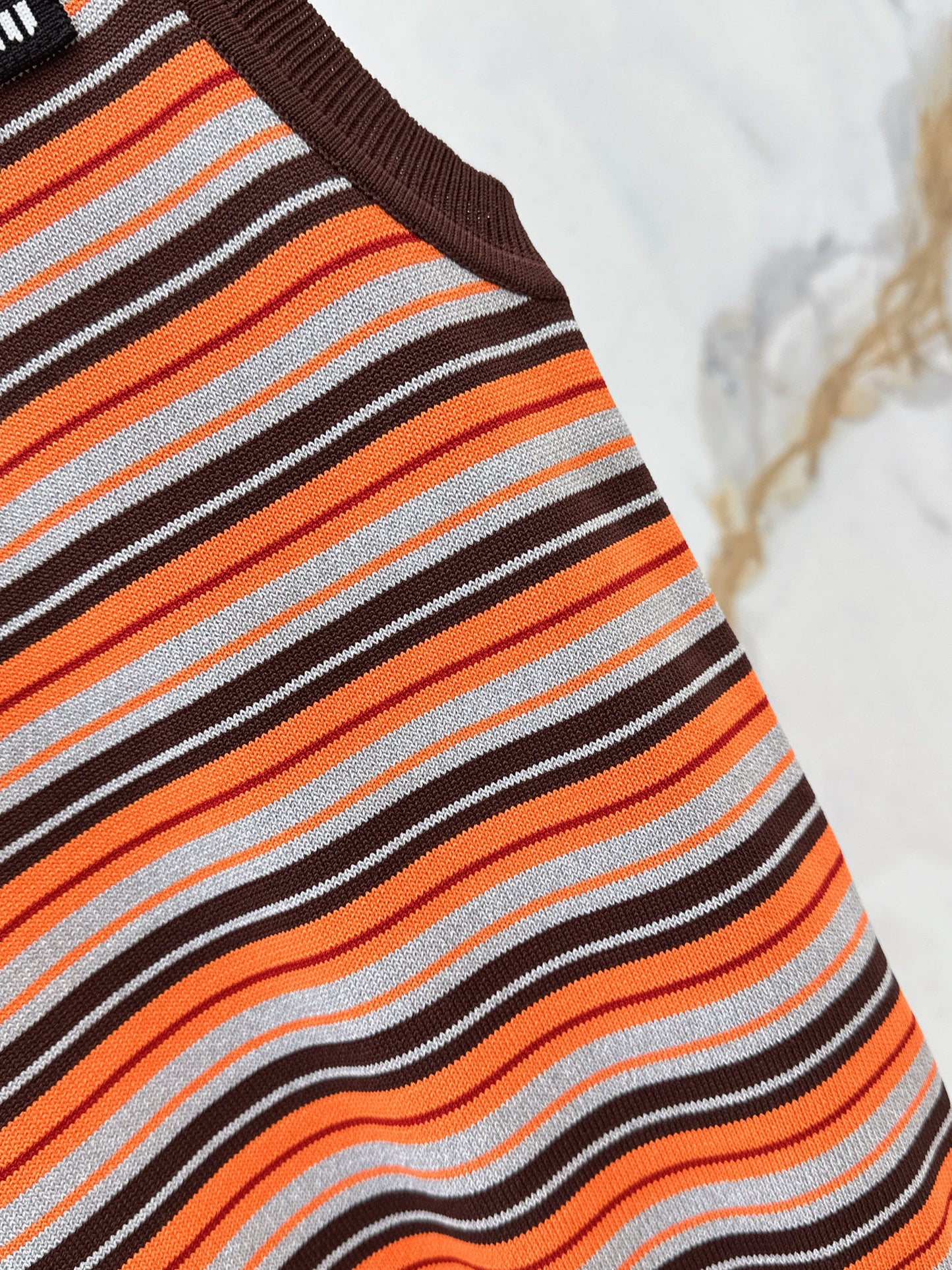 26SS NEW stripe knitted vest