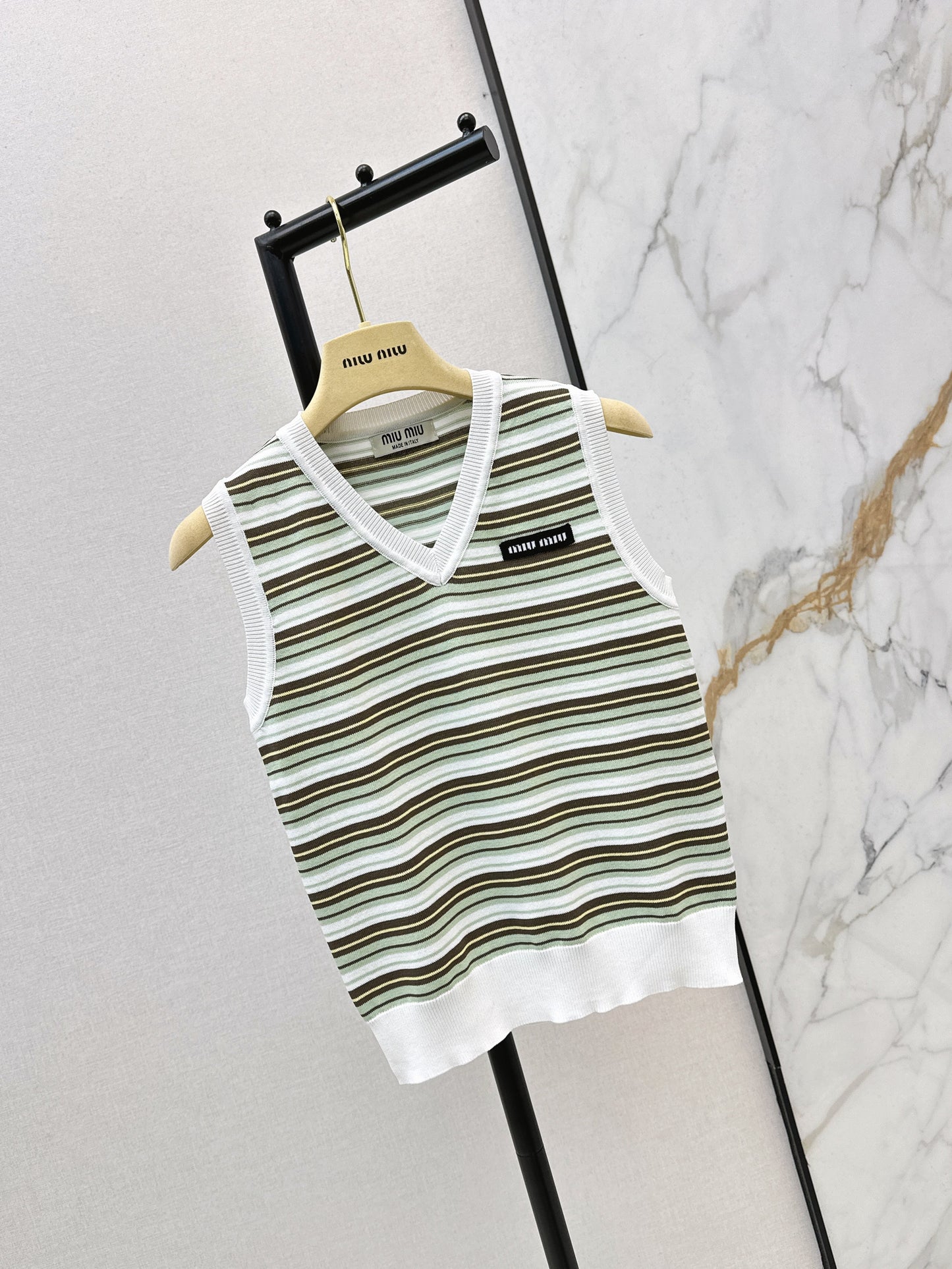 26SS NEW stripe knitted vest
