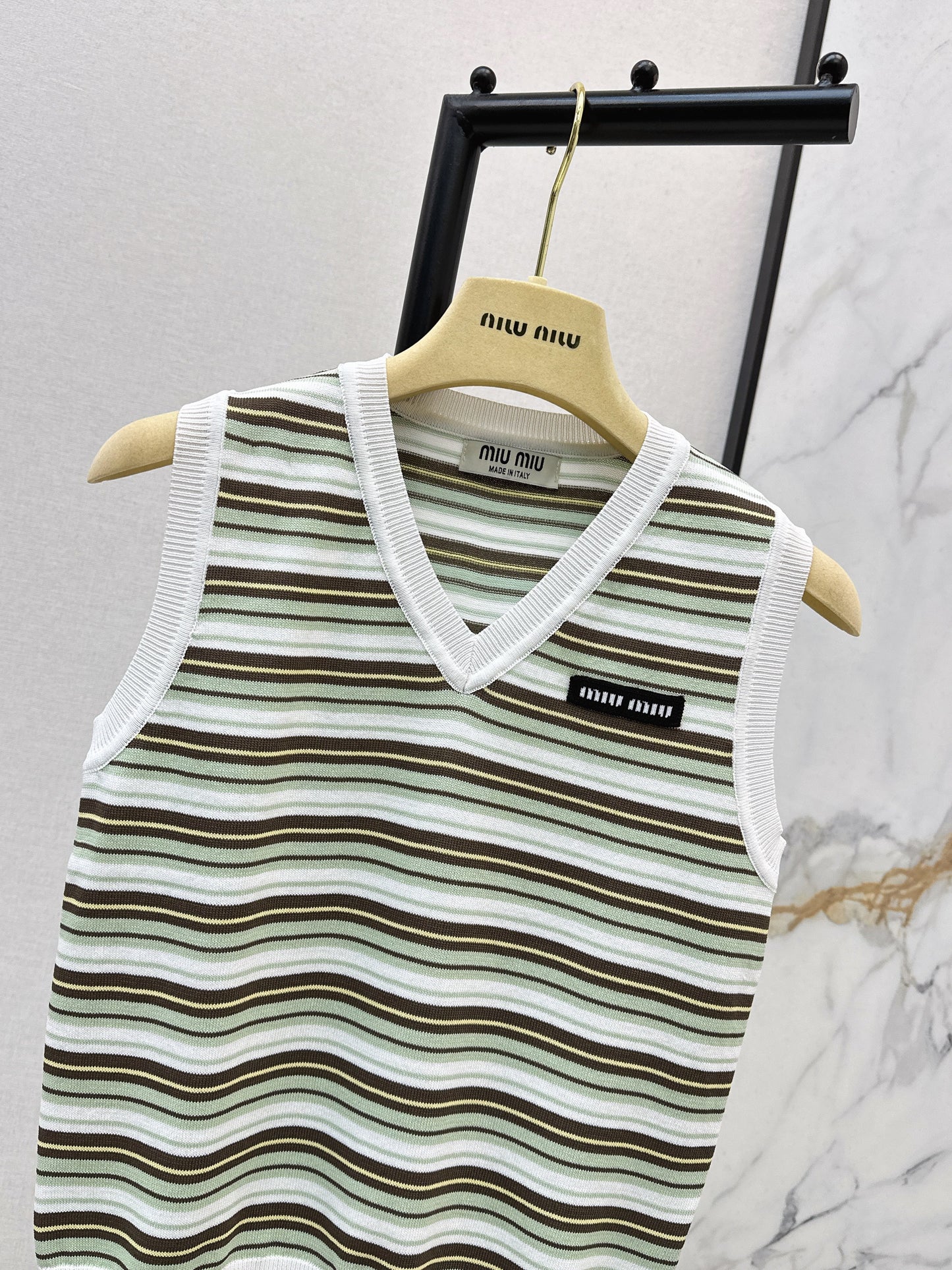 26SS NEW stripe knitted vest