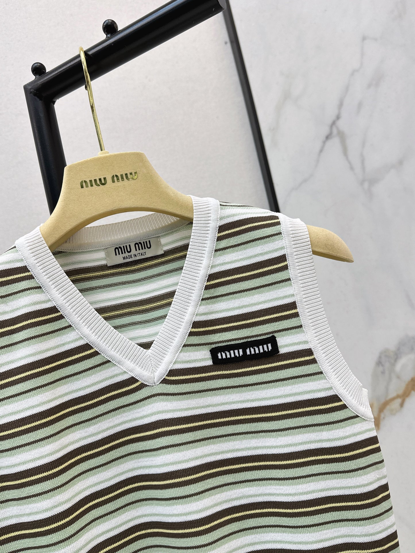 26SS NEW stripe knitted vest