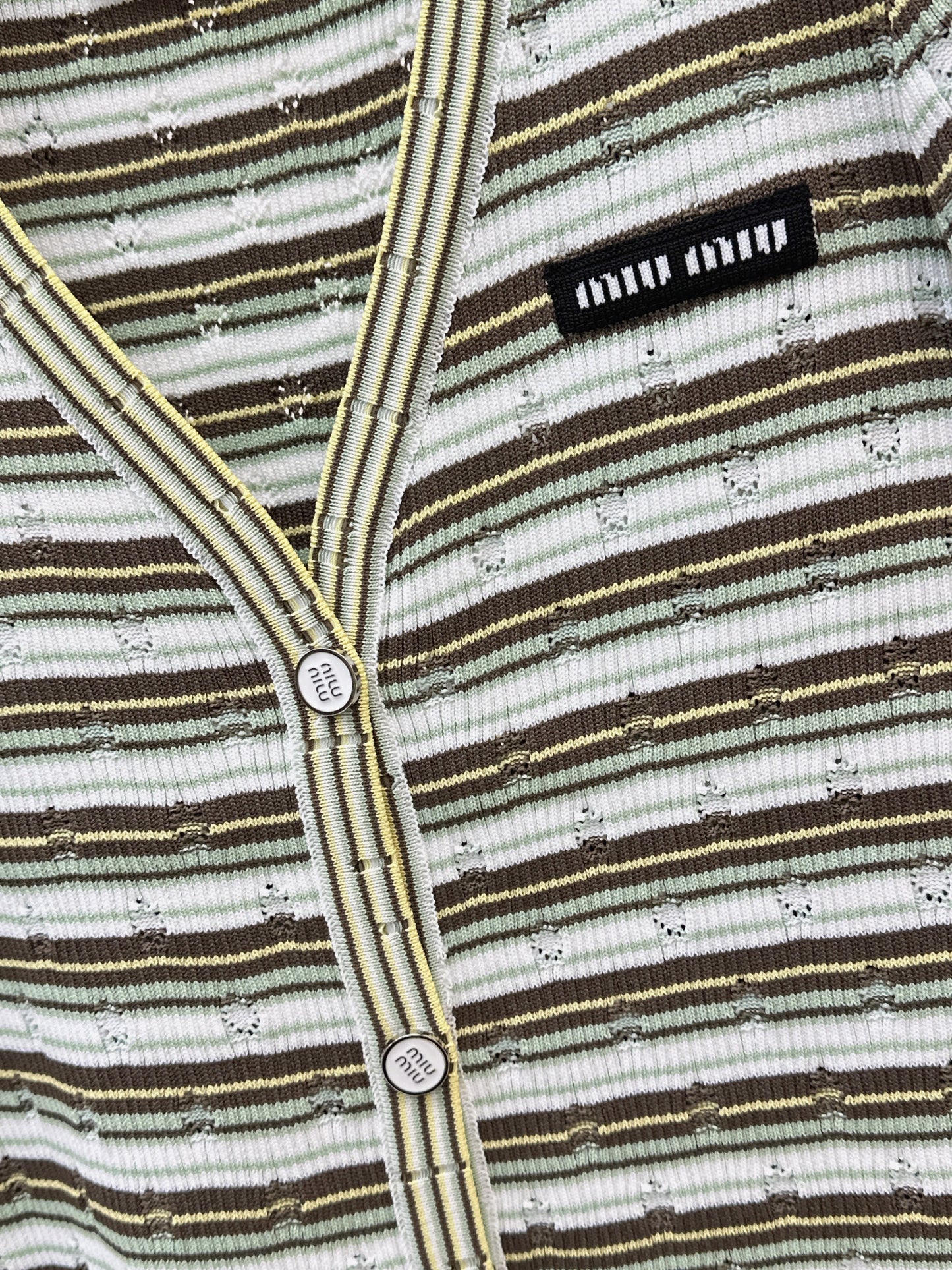 26SS NEW stripe short sleeve kini cardigan