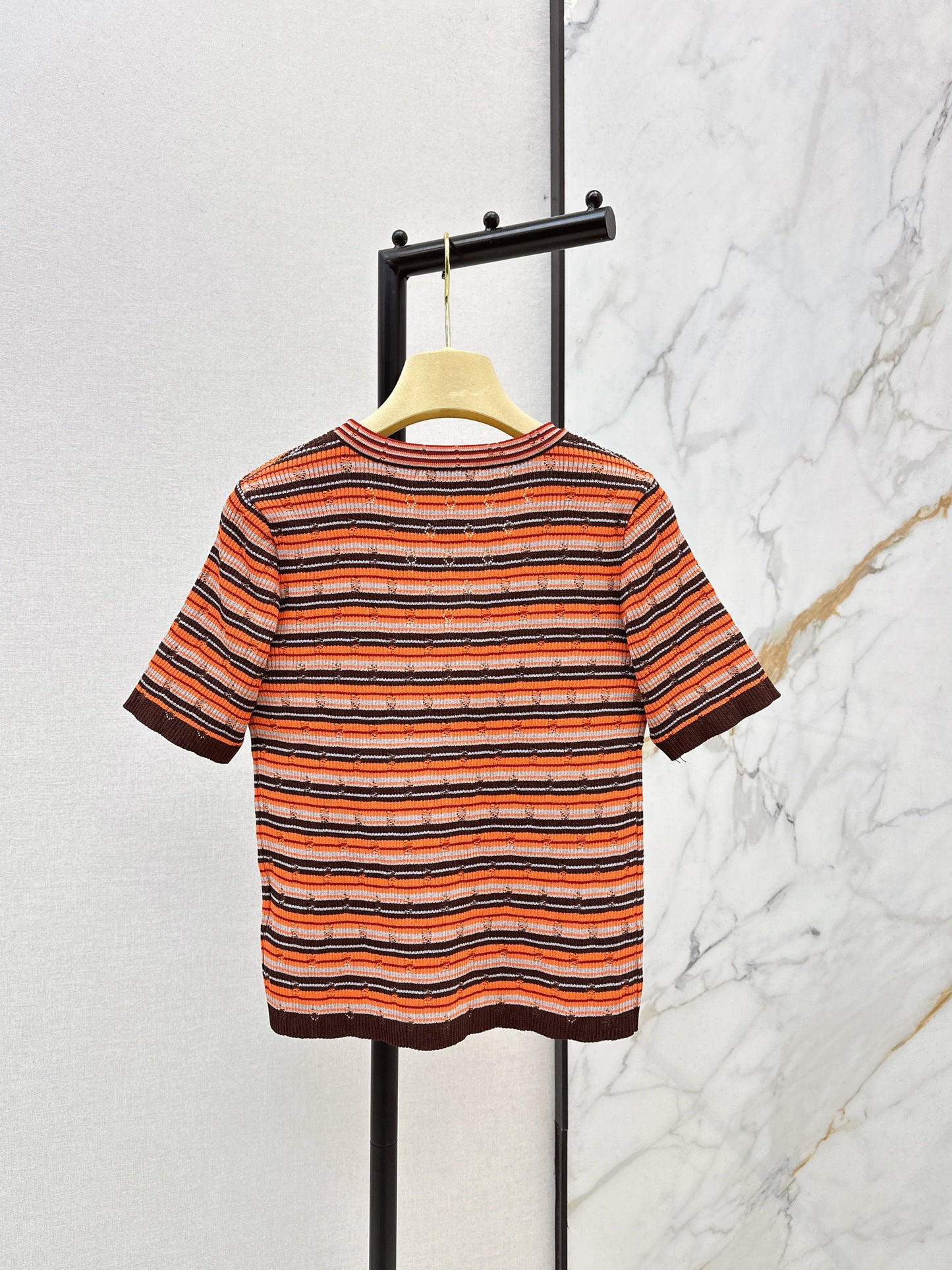 26SS NEW stripe short sleeve kini cardigan