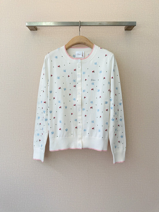 26SS NEW Meet the starry flower cluster knitted cardigan