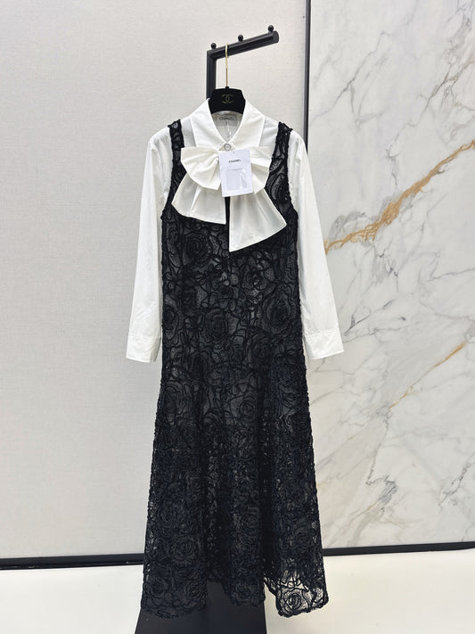 26SS NEW Classic black and white matching suit