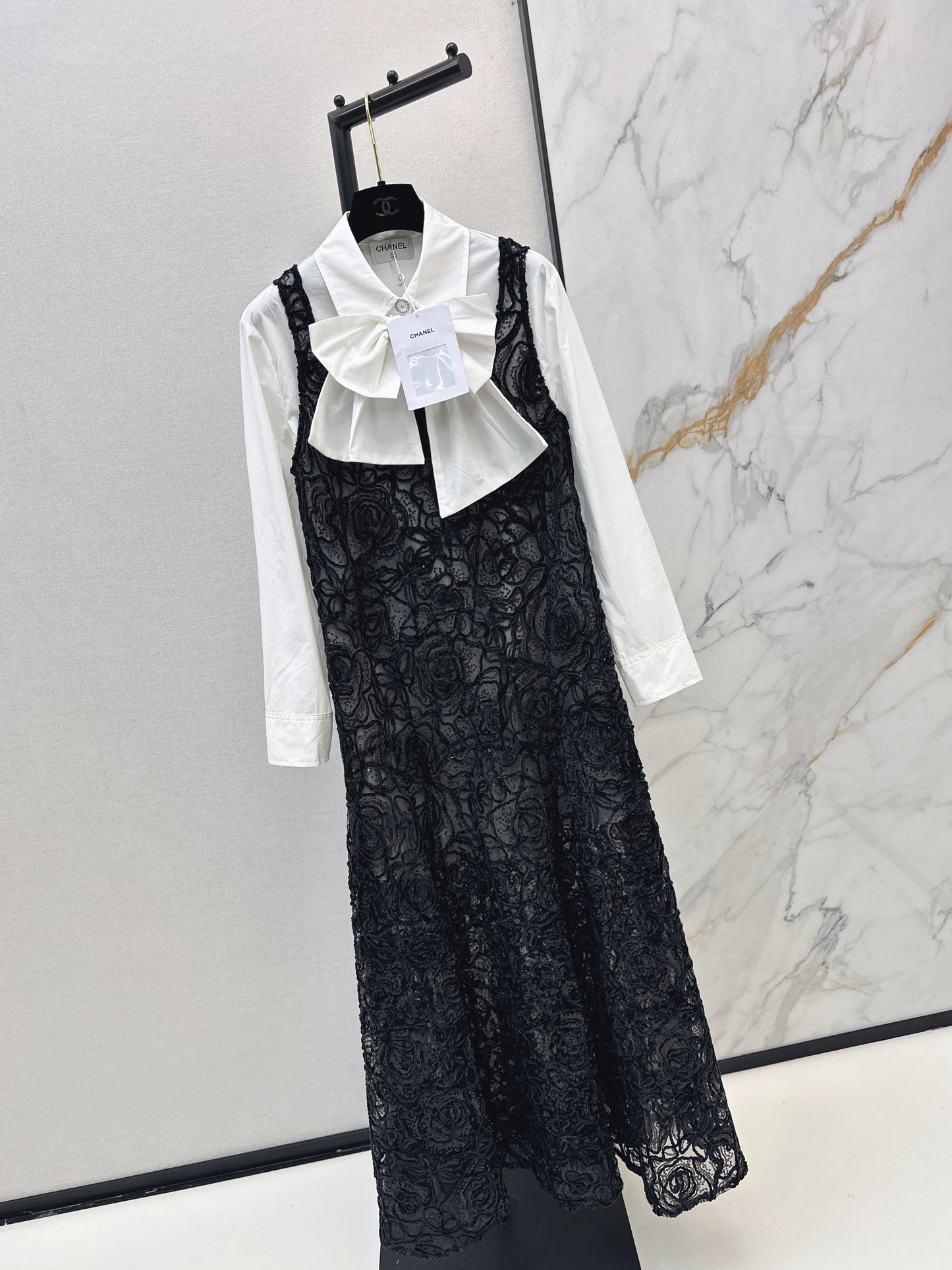 26SS NEW Classic black and white matching suit