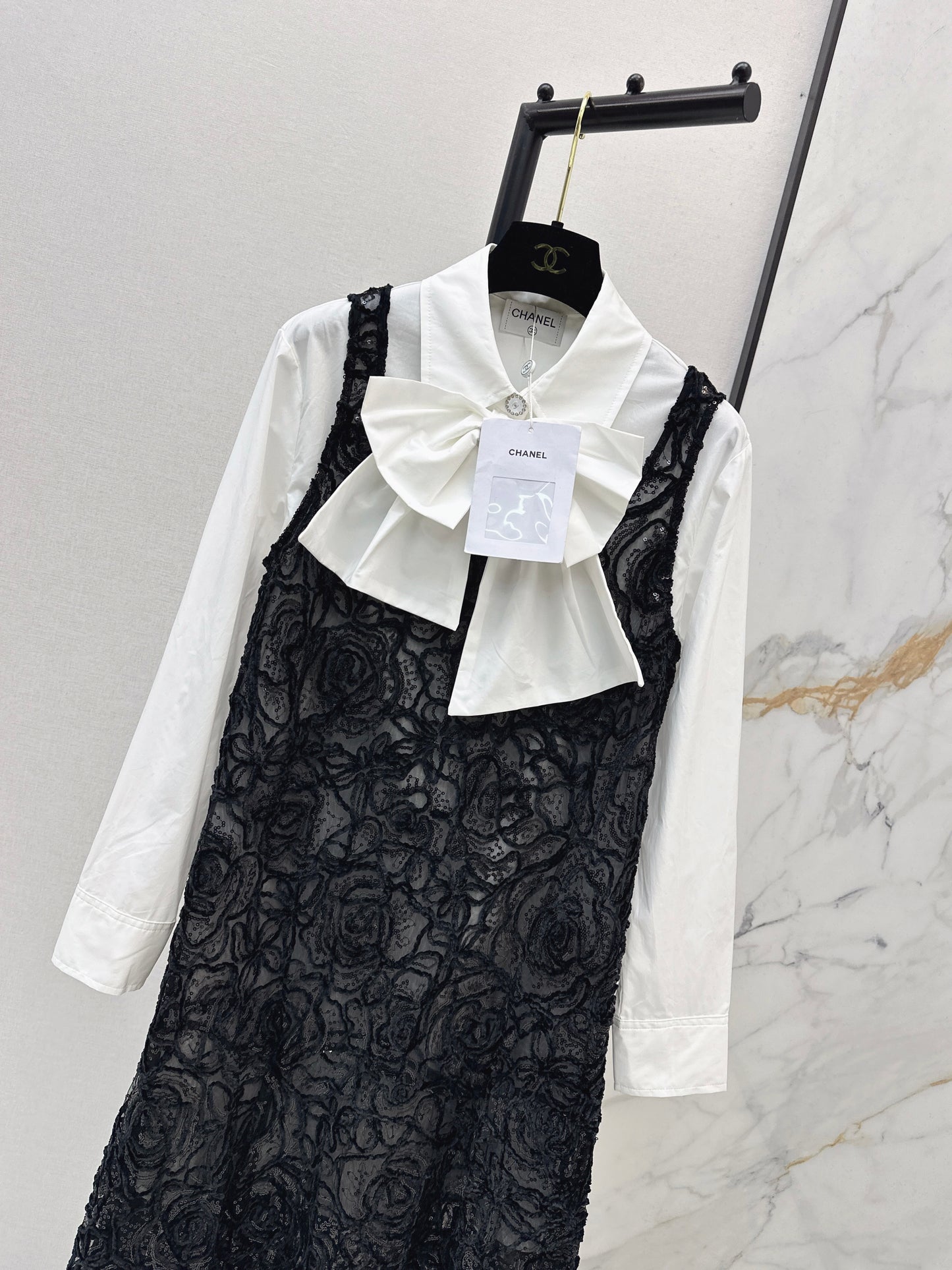 26SS NEW Classic black and white matching suit