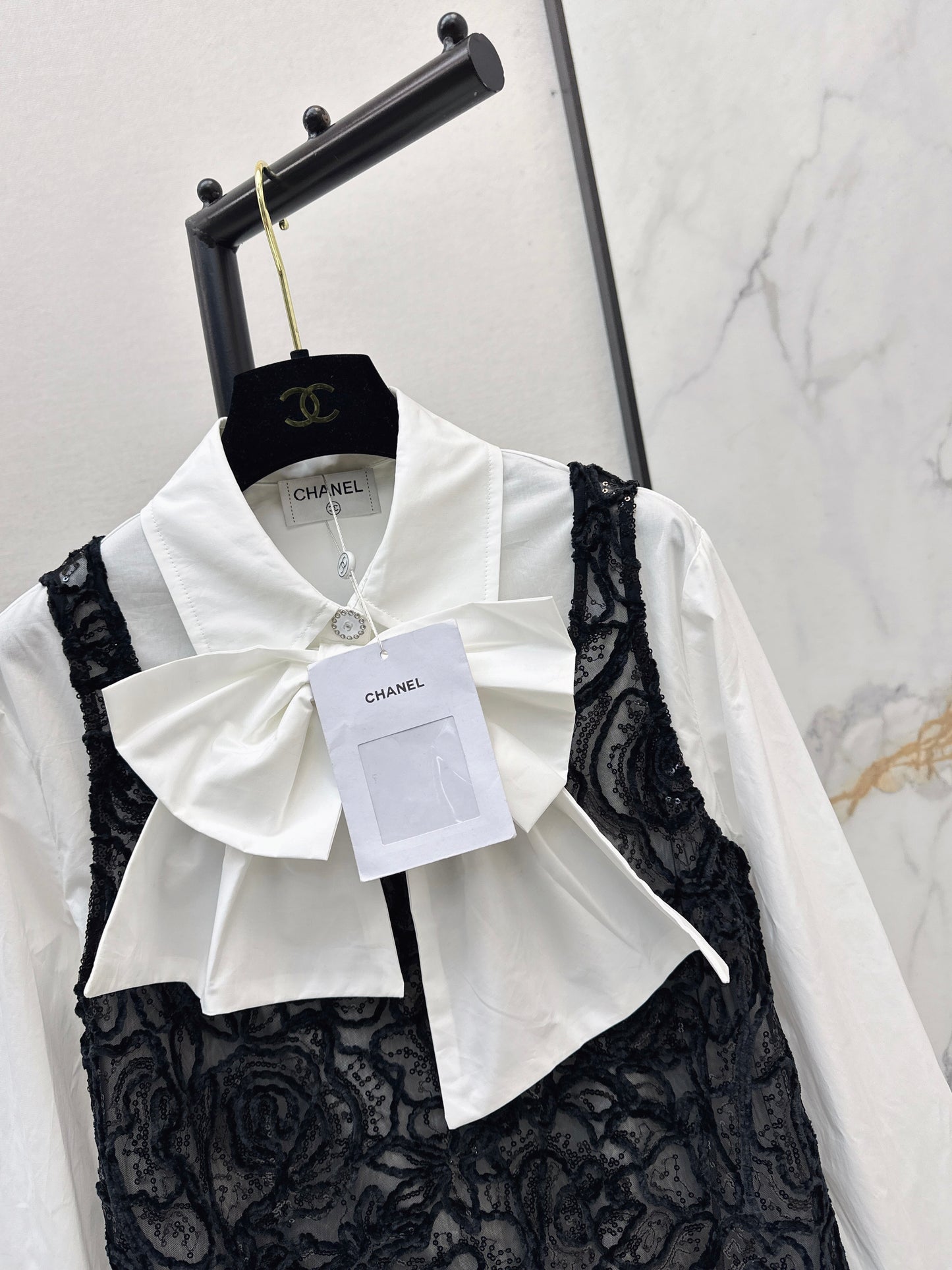 26SS NEW Classic black and white matching suit