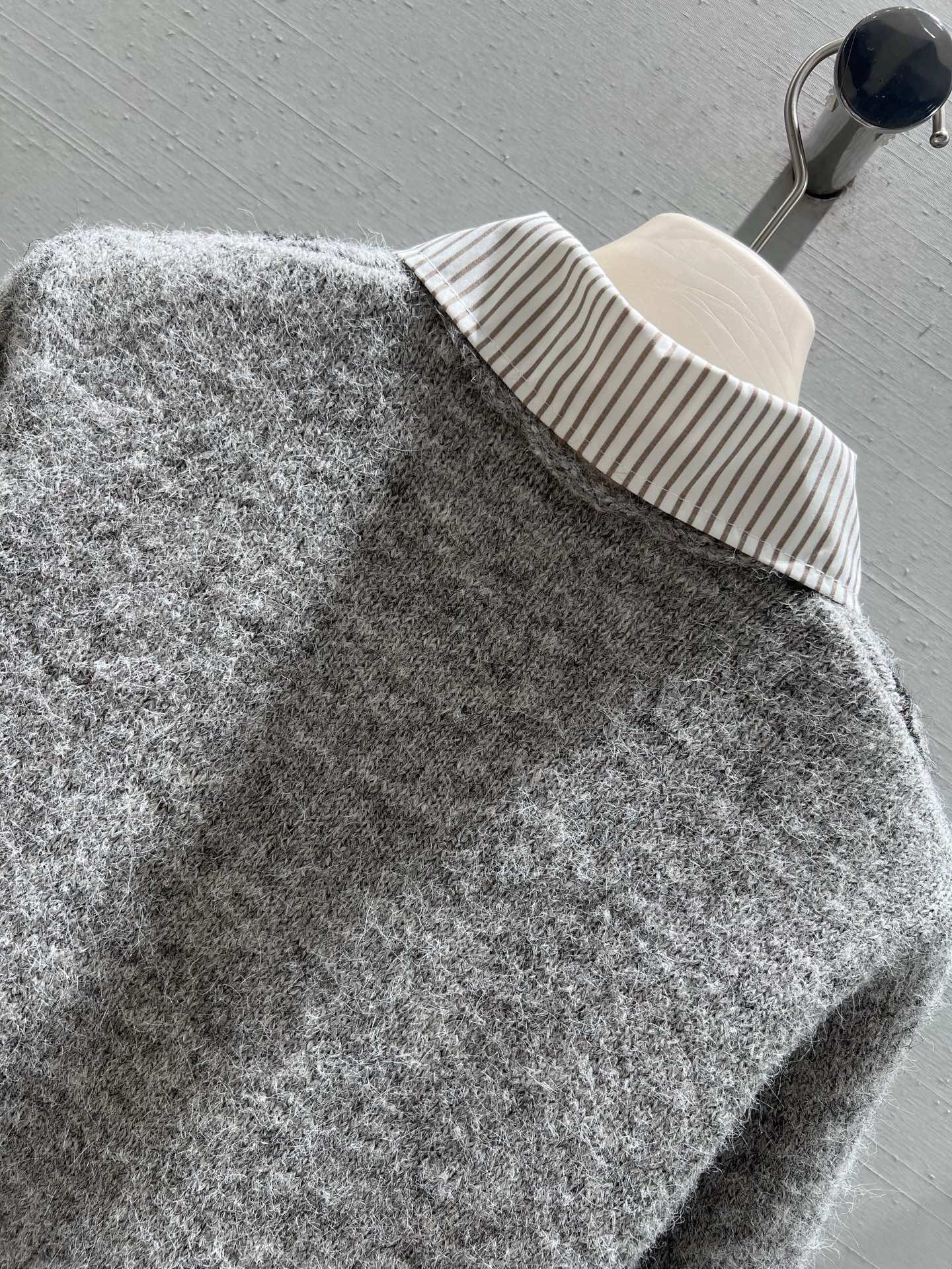 🔥HOT🔥26SS NEW Contrast color love diamond lapel knitted long-sleeved cardigan