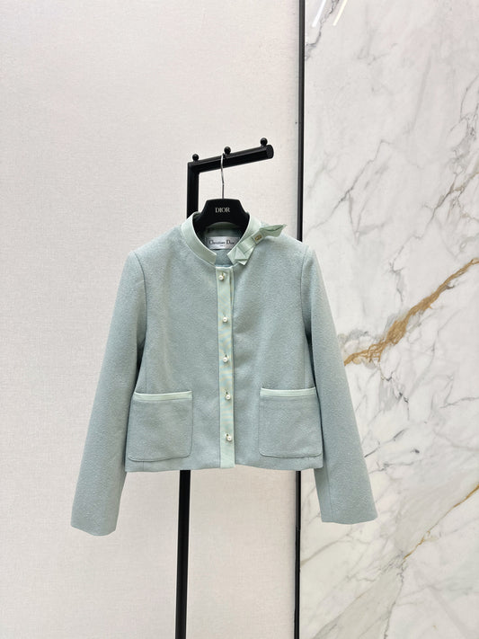 26SS NEW mint green bow coat