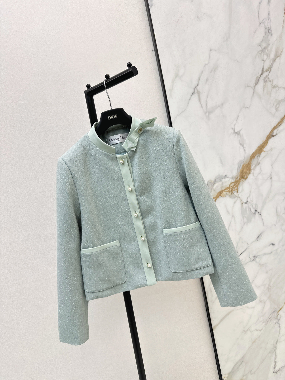 26SS NEW mint green bow coat