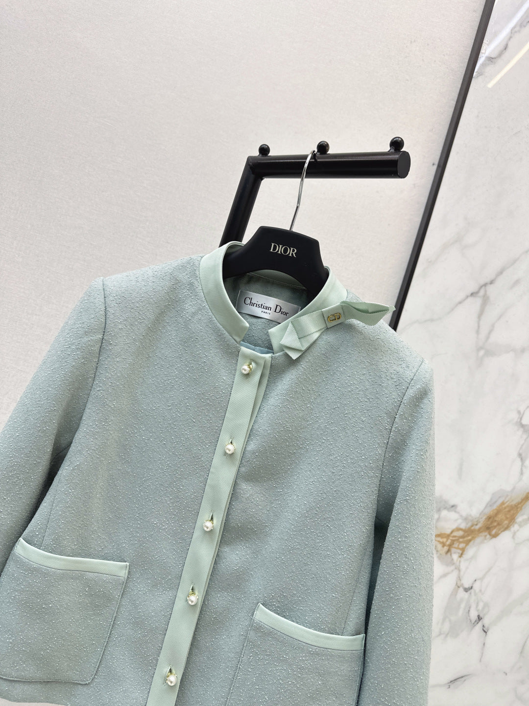 26SS NEW mint green bow coat