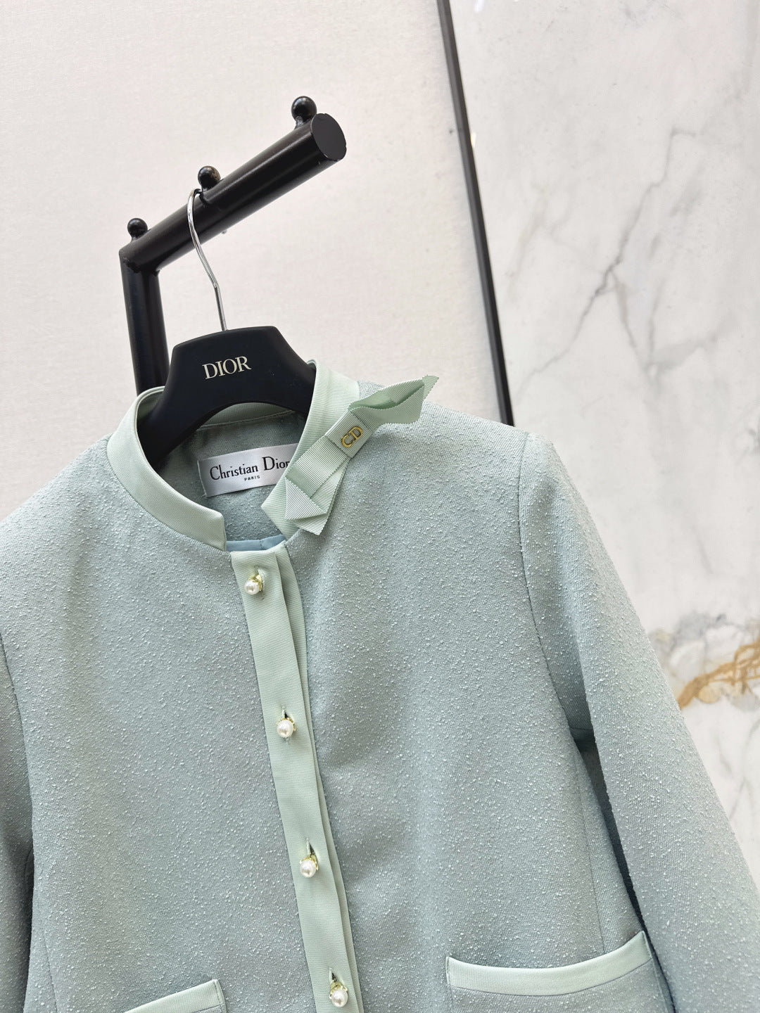 26SS NEW mint green bow coat