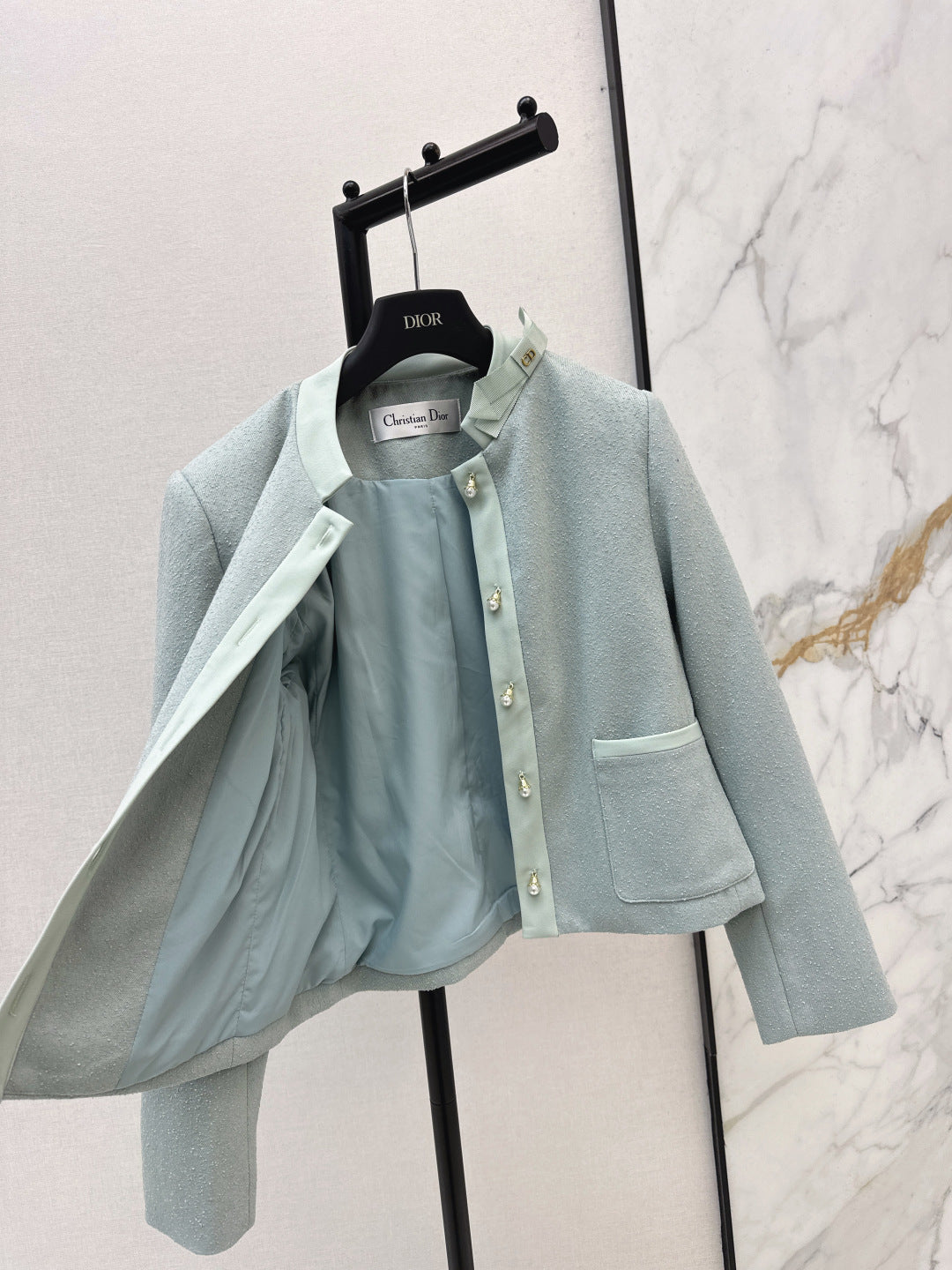 26SS NEW mint green bow coat