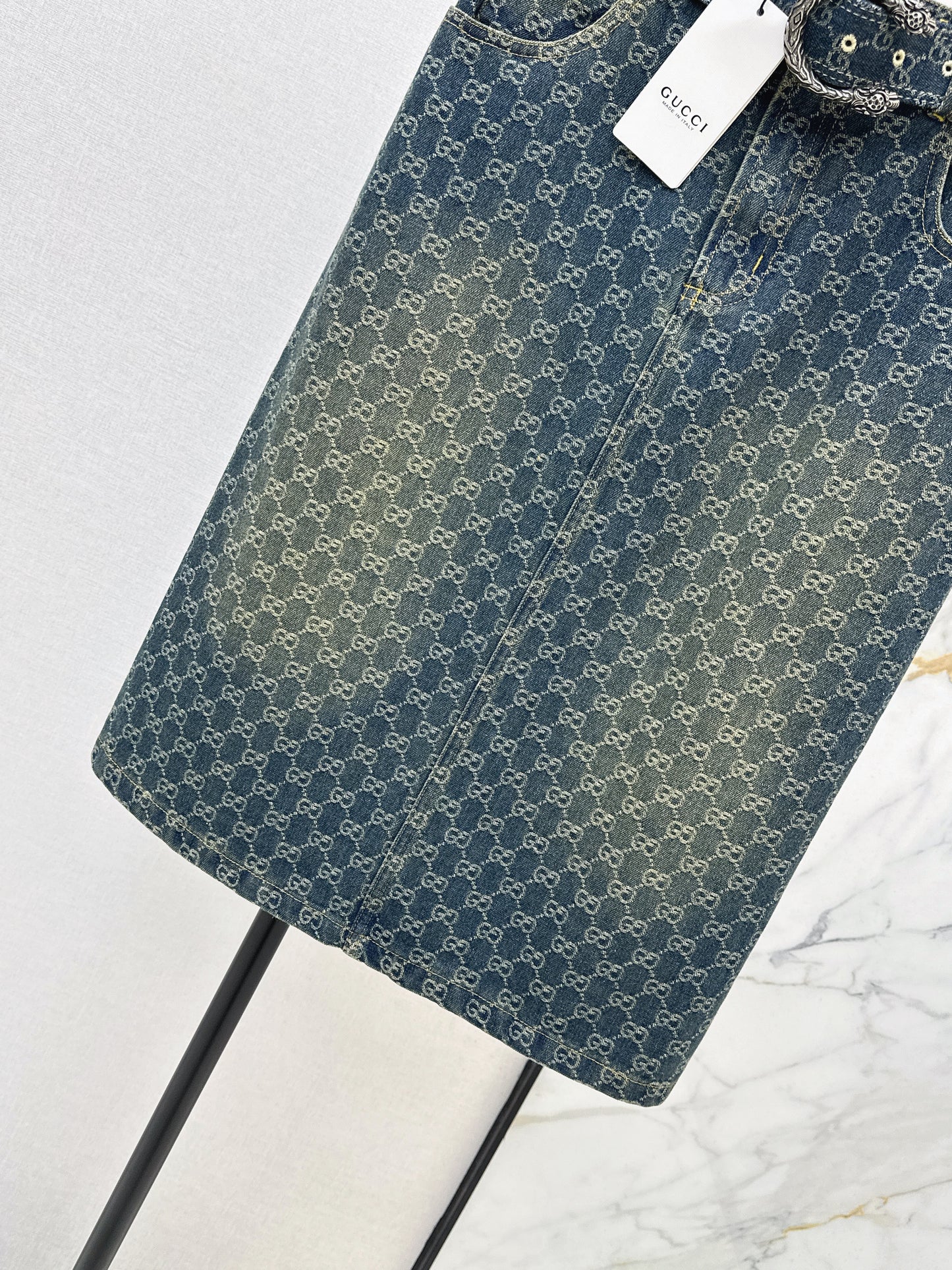 26SS NEW logo jacquard long skirt
