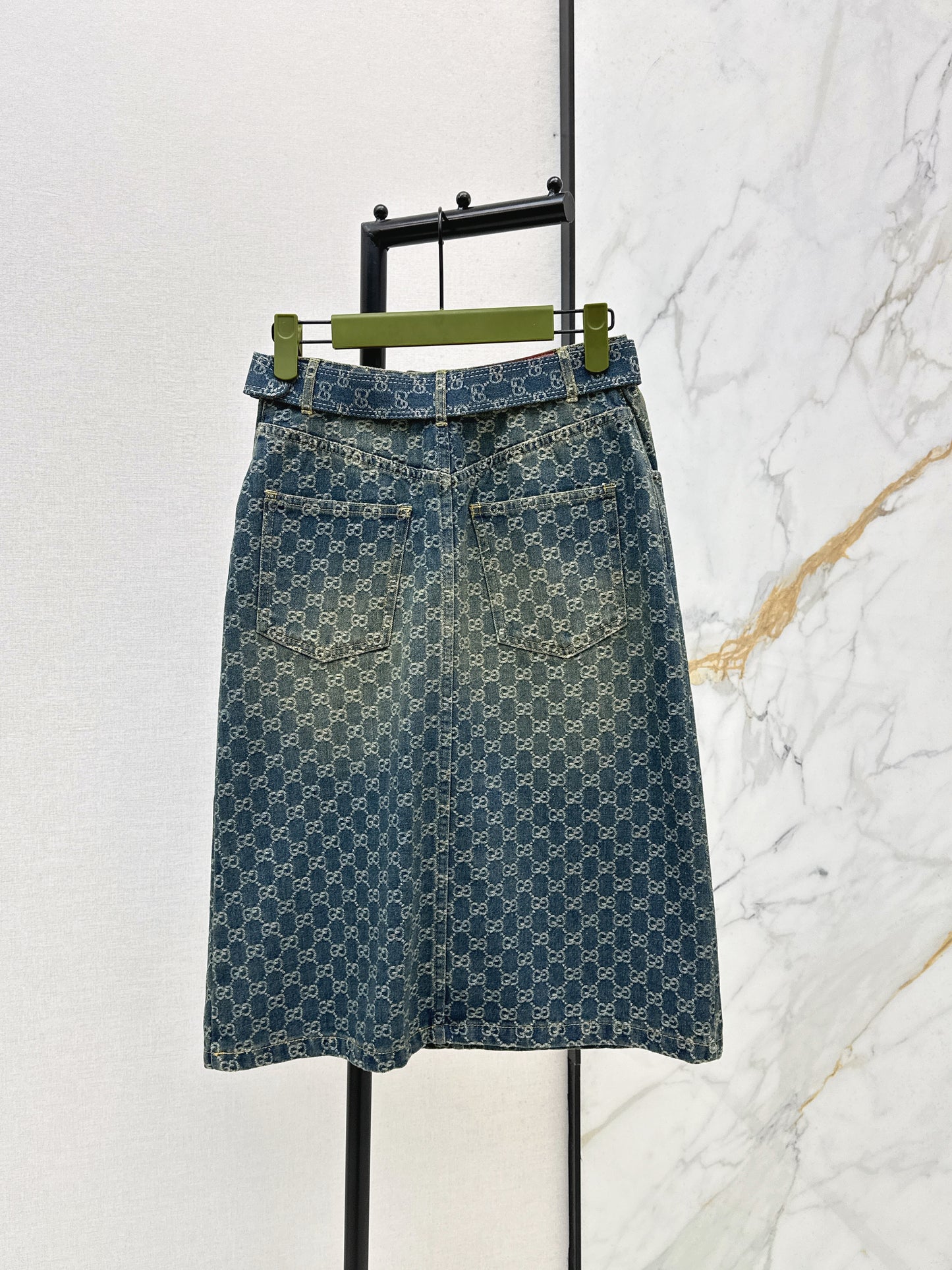 26SS NEW logo jacquard long skirt
