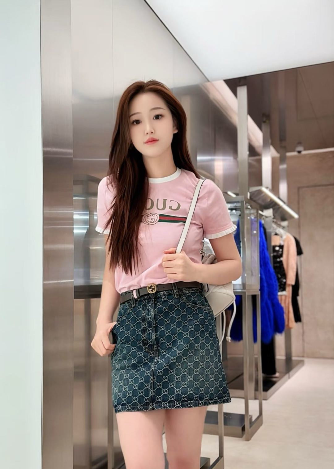 26SS NEW logo jacquard skirt