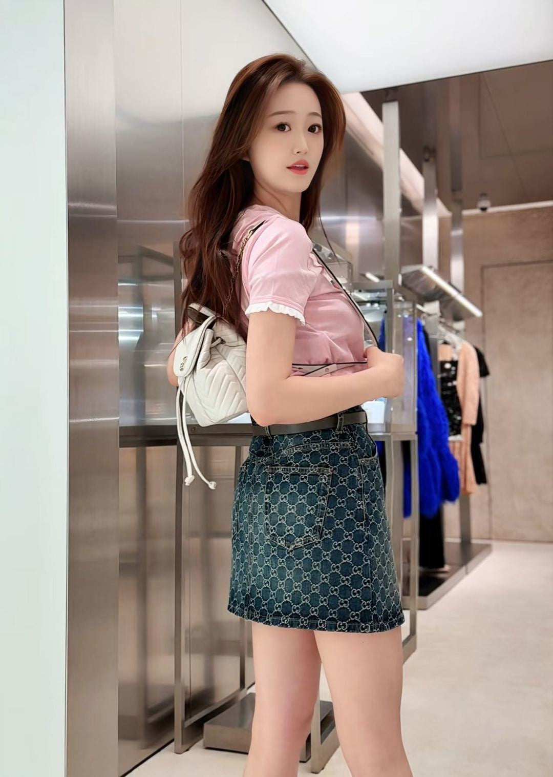 26SS NEW logo jacquard skirt