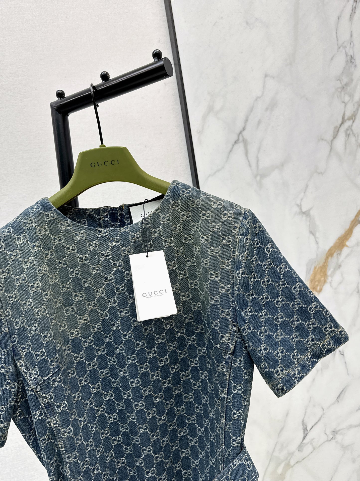 26SS NEW logo jacquard short-sleeved dress