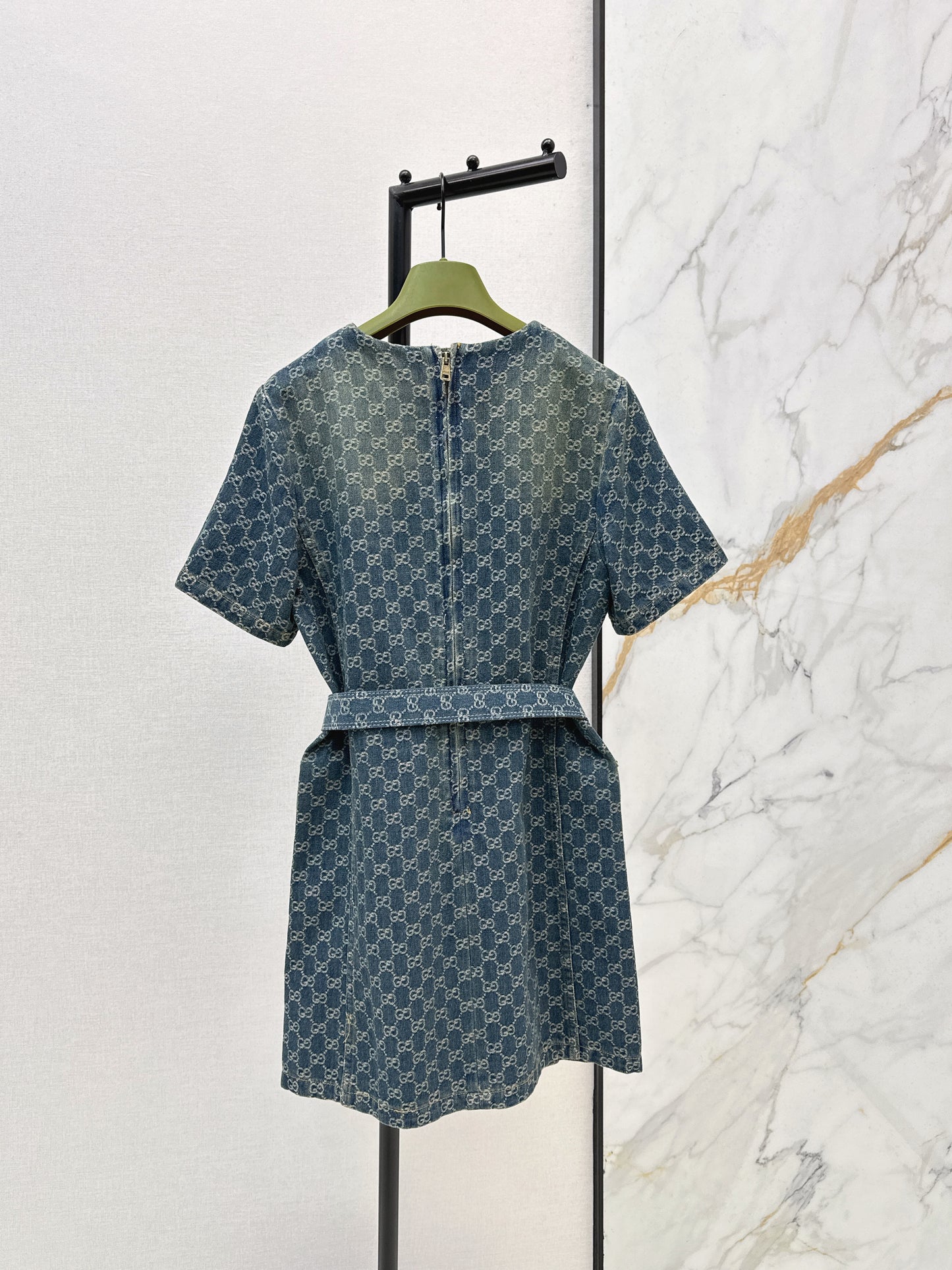 26SS NEW logo jacquard short-sleeved dress