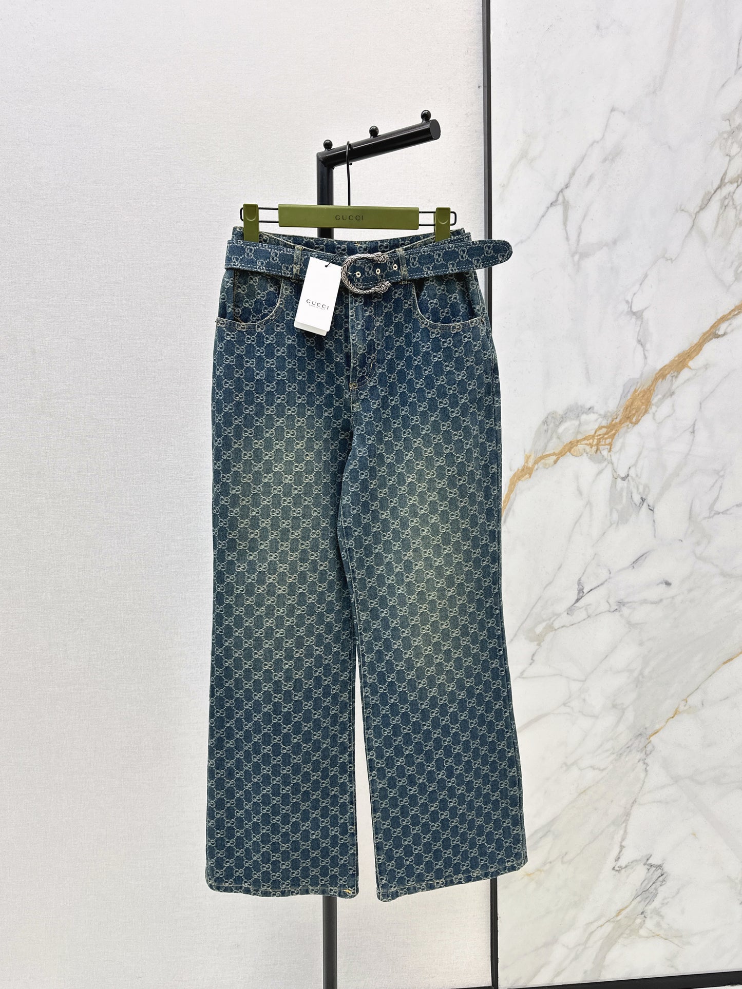 26SS Jeans mit neuem Logo-Jacquard