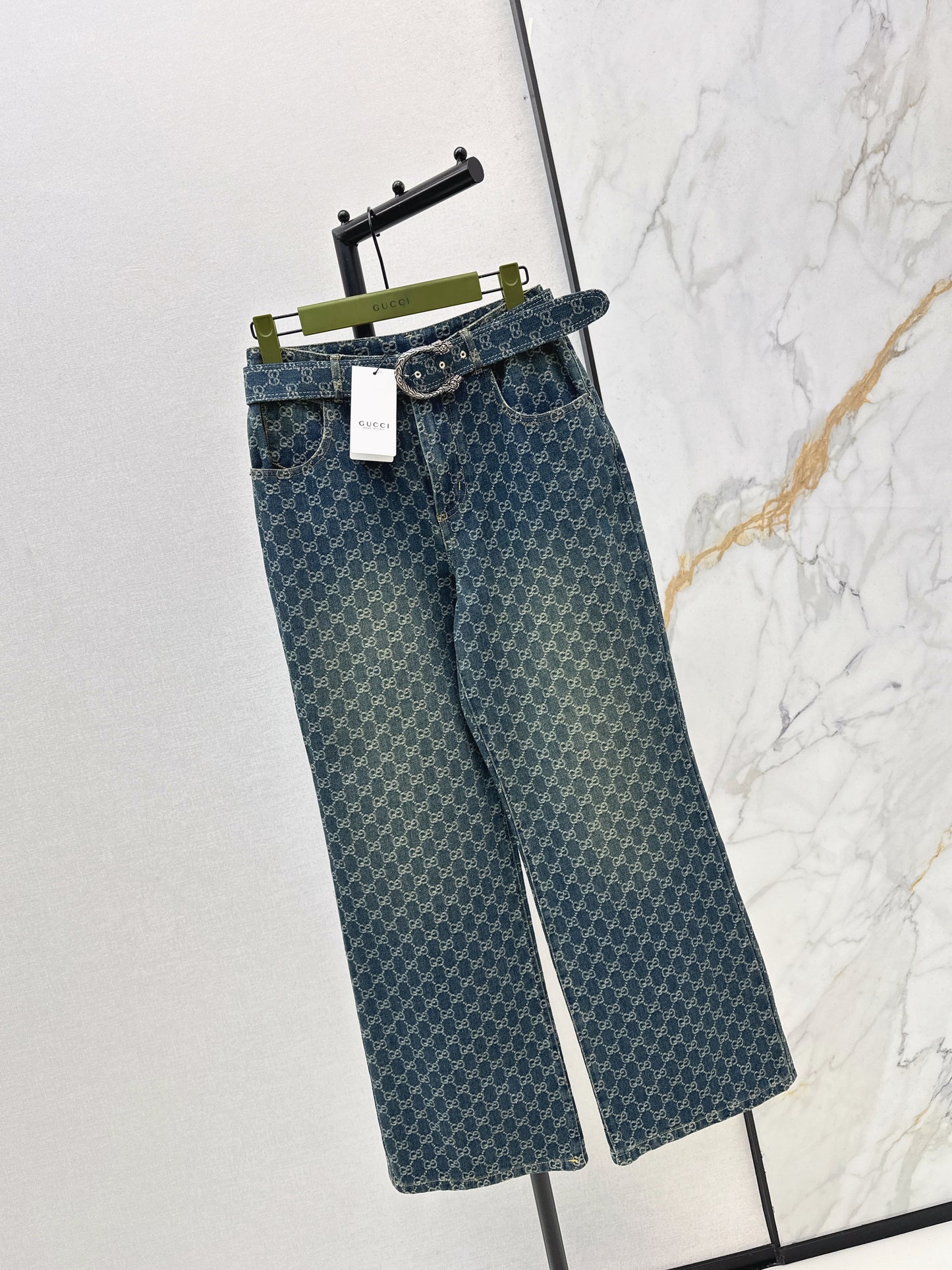 26SS Jeans mit neuem Logo-Jacquard