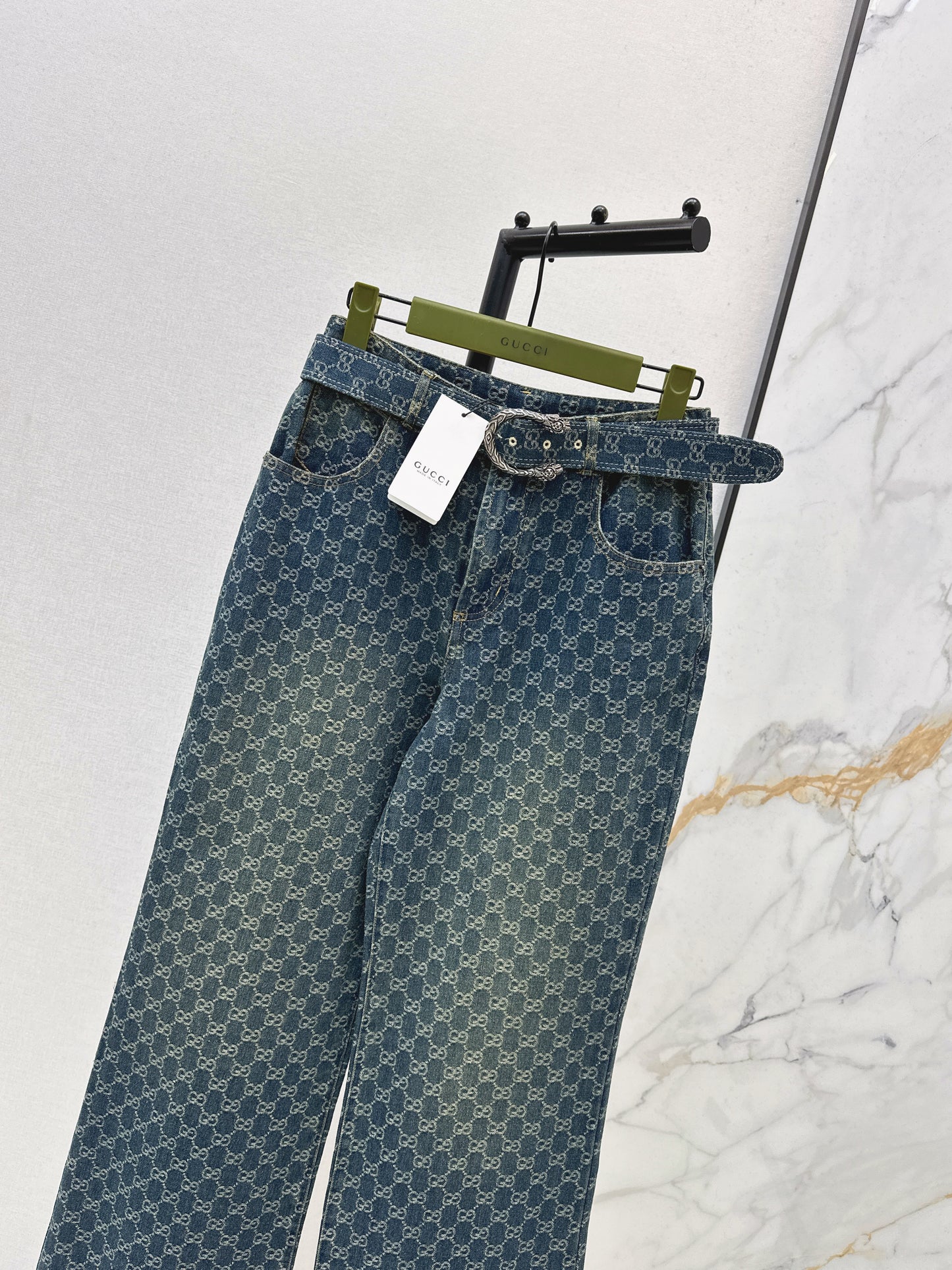 26SS Jeans mit neuem Logo-Jacquard