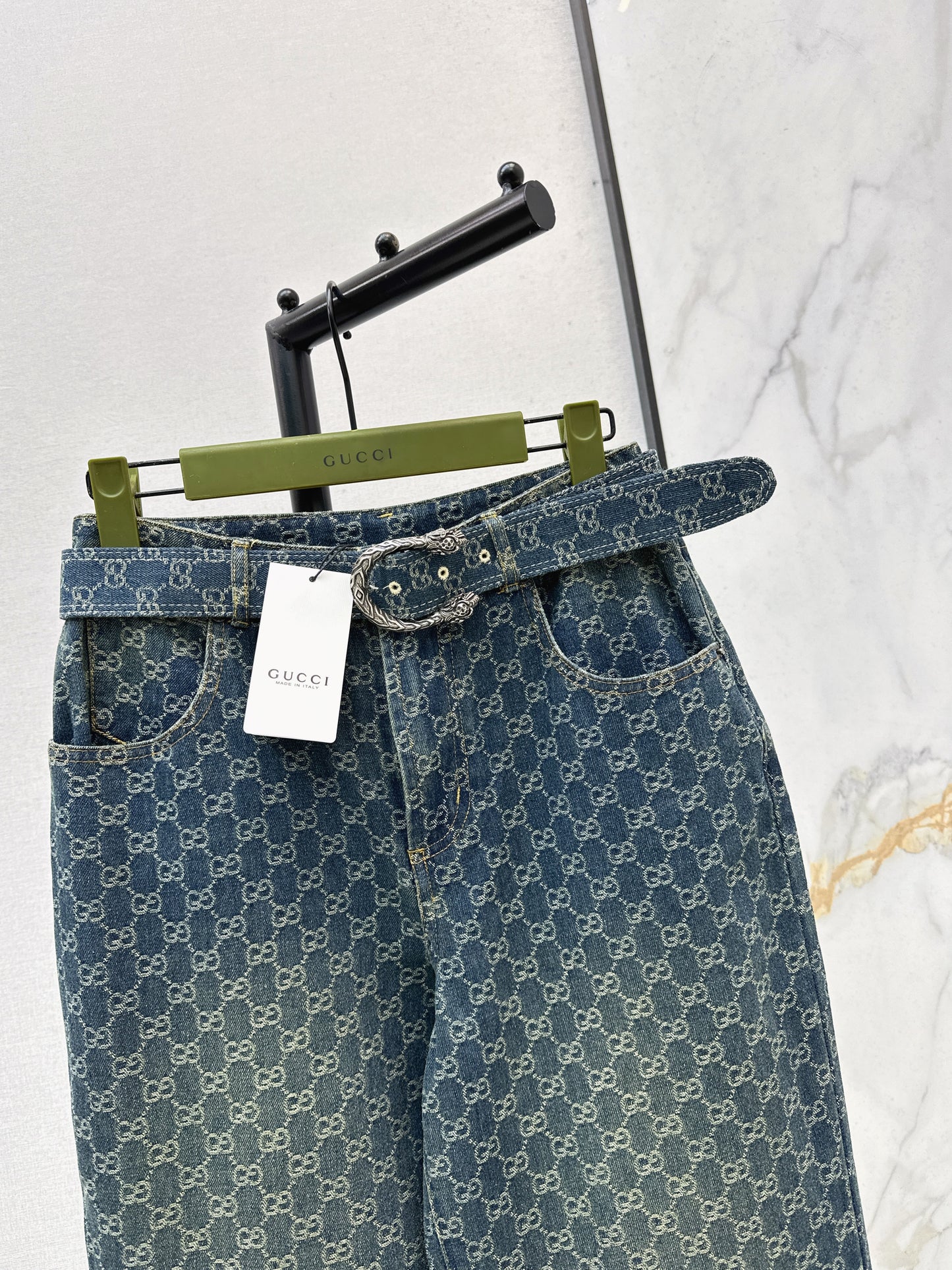 26SS Jeans mit neuem Logo-Jacquard