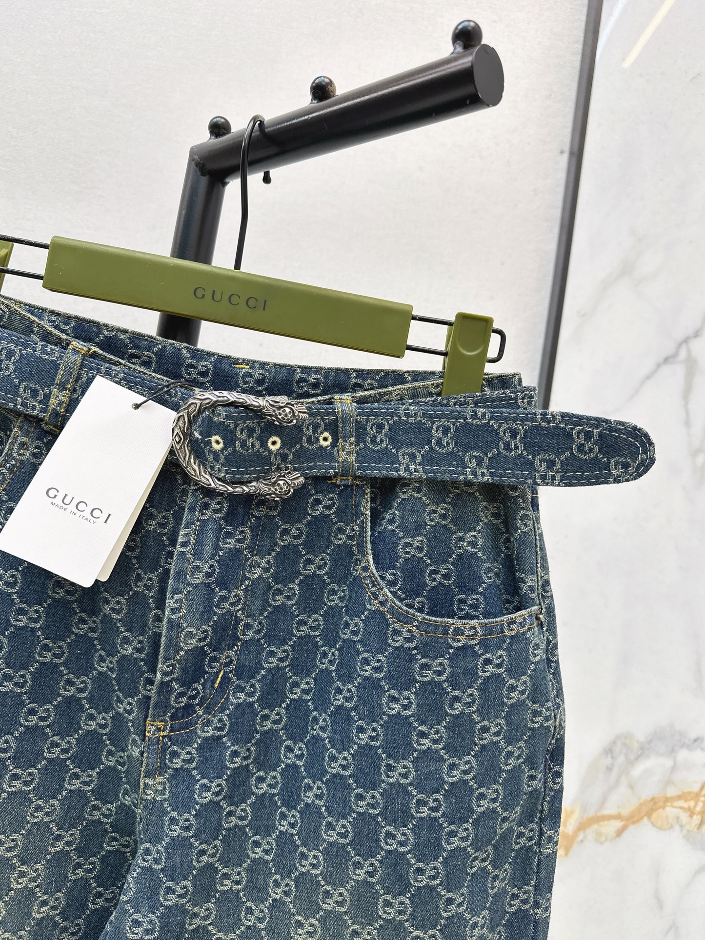 26SS Jeans mit neuem Logo-Jacquard