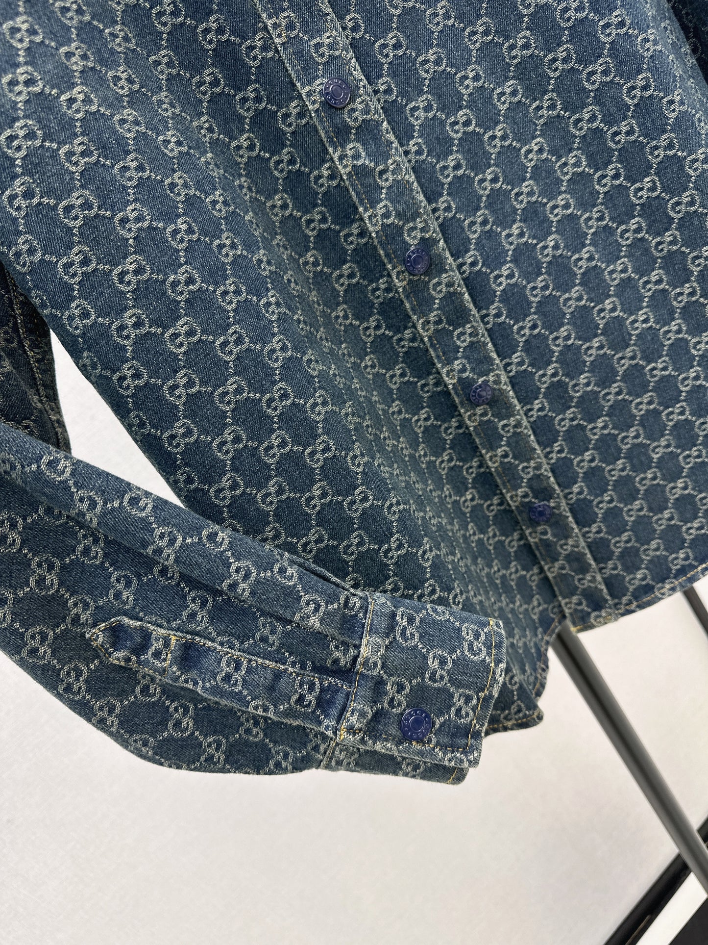 26SS NEW logo jacquard denim shirt