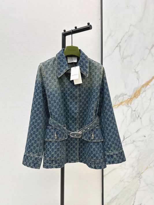 26SS NEW logo jacquard denim jacket