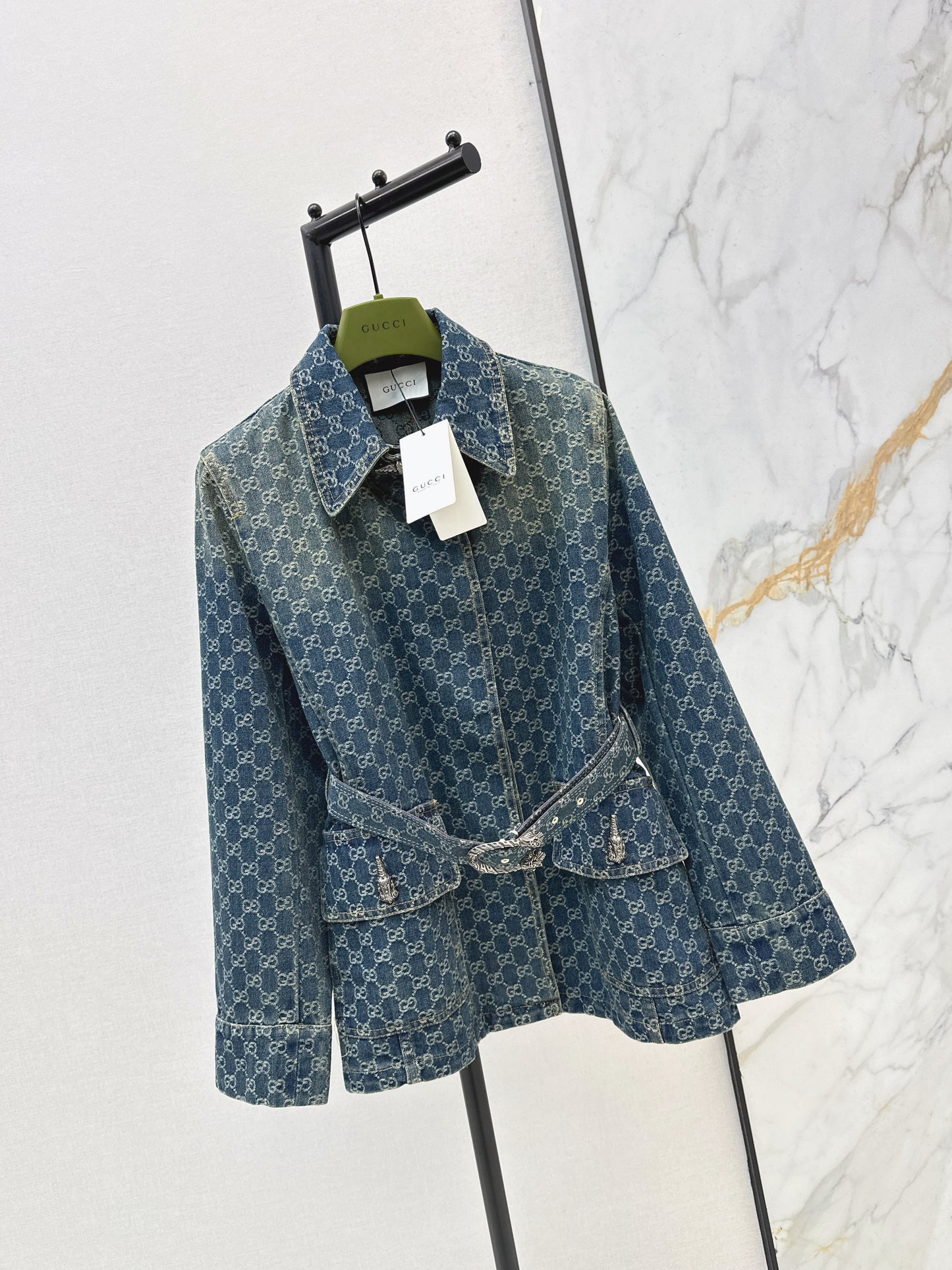 26SS NEW logo jacquard denim jacket