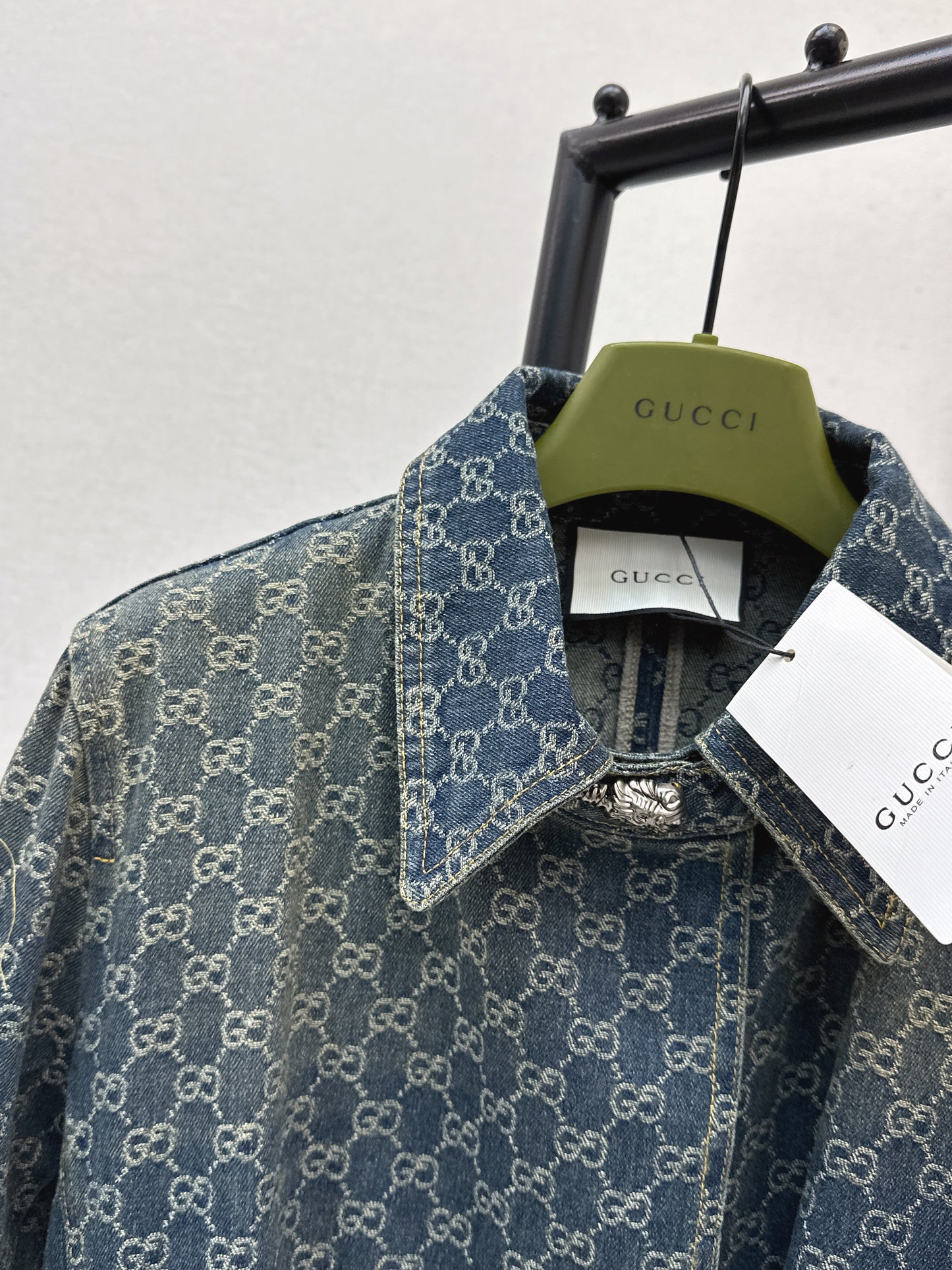 26SS NEW logo jacquard denim long coat