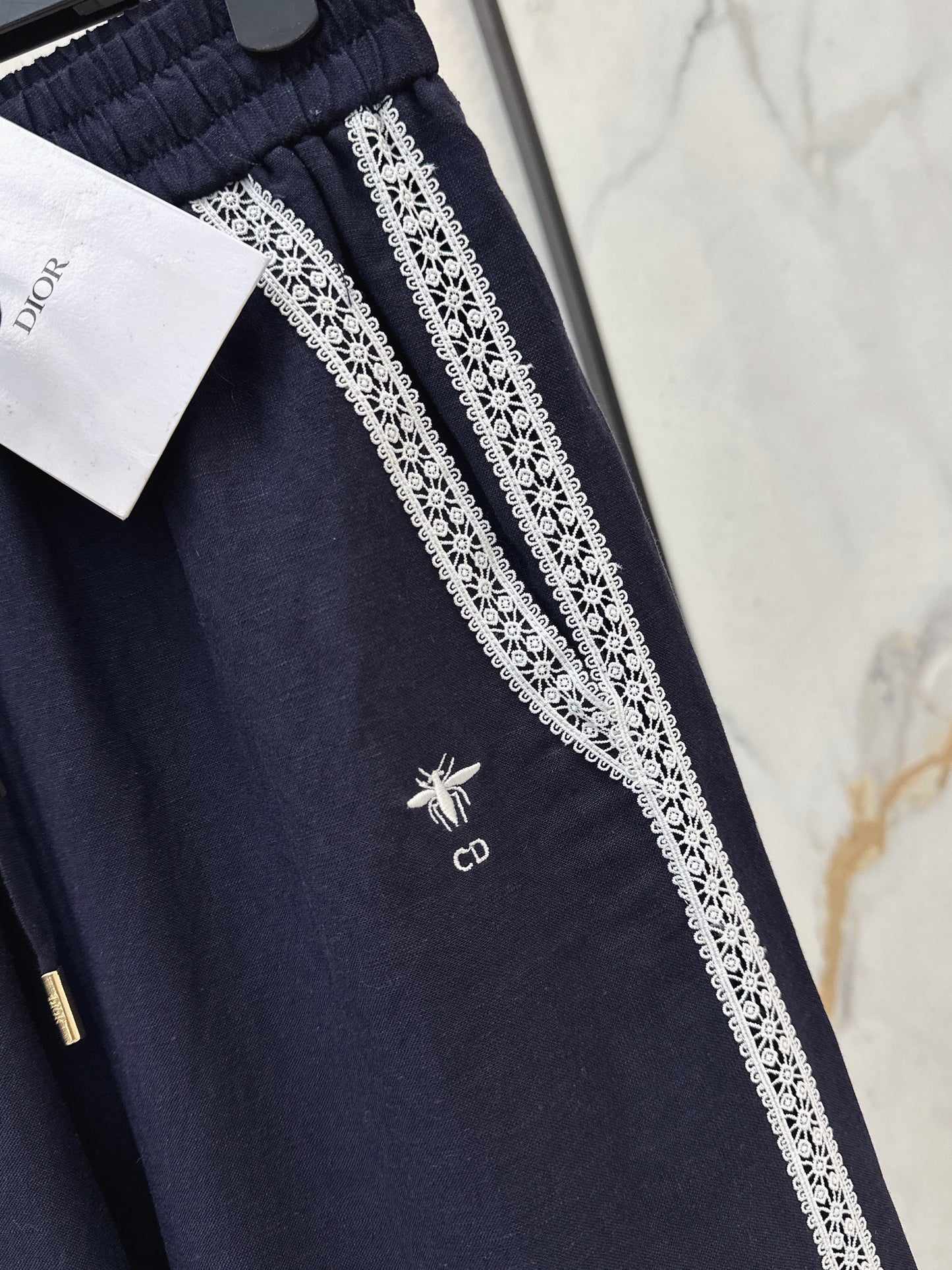 26SS NEW Lace decorated straight trousers